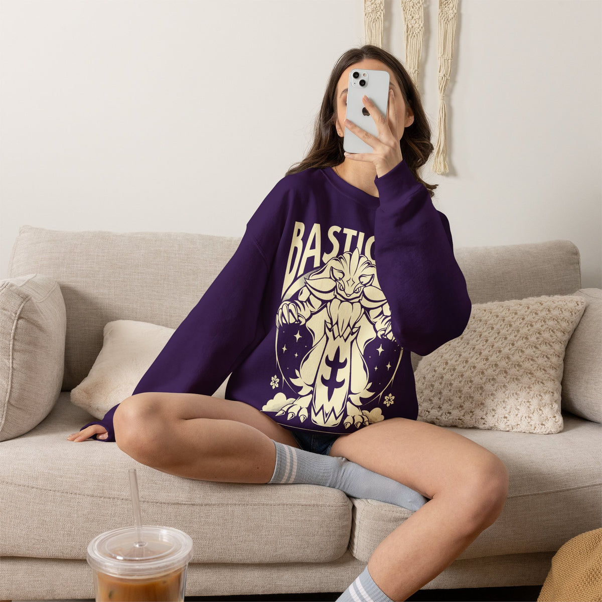 Palworld Bastigor King of Frostfang Ice Pal Unisex Crewneck Sweatshirt
