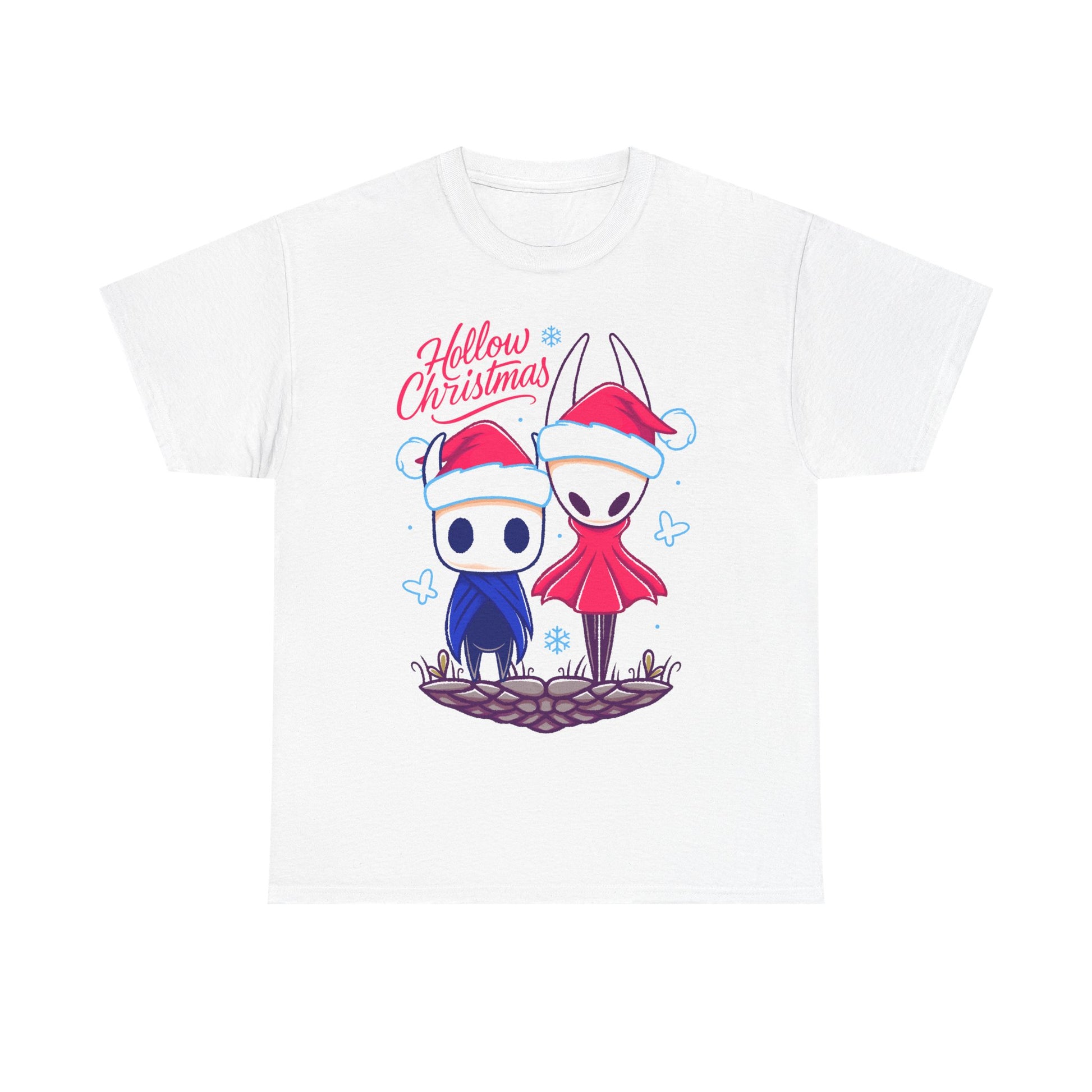 Gamer xmas t-shirt inspired by Hornet and The Knight from Hollow Knight and Hollow Knight Silksong metroidvania indie games in christmas style wearing a Santa hat.

hollow christmas, hollow knight christmas, hollow knight christmas t-shirt, hollow knight christmas tee, hollow knight christmas shirt, hollow knight christmas hornet and the knight shirt, hollow knight xmas t-shirt,  hollow knight cute kwaii crhistmas t-shirt, cute kwaii hollow knight merch, hollow knight silksong cute kawaii xmas
