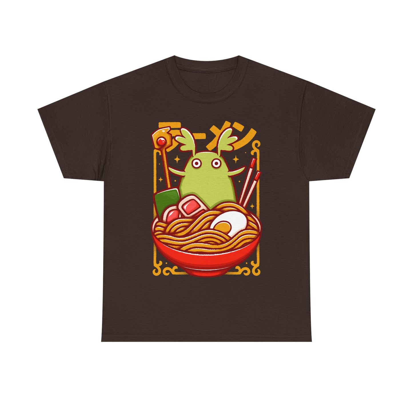 Toko Spirit of the Forest ramen t-shirt inspired by Ni no Kuni: Wrath of the White Witch, the beloved fantasy JRPG. Featuring Toko inside a ramen bowl in a cute Japanese art style, this unisex gamer shirt blends magical creature aesthetics with cozy anime vibes. Perfect JRPG merch for fans of Ni no Kuni, fantasy RPG video games, and whimsical character-driven adventures.
