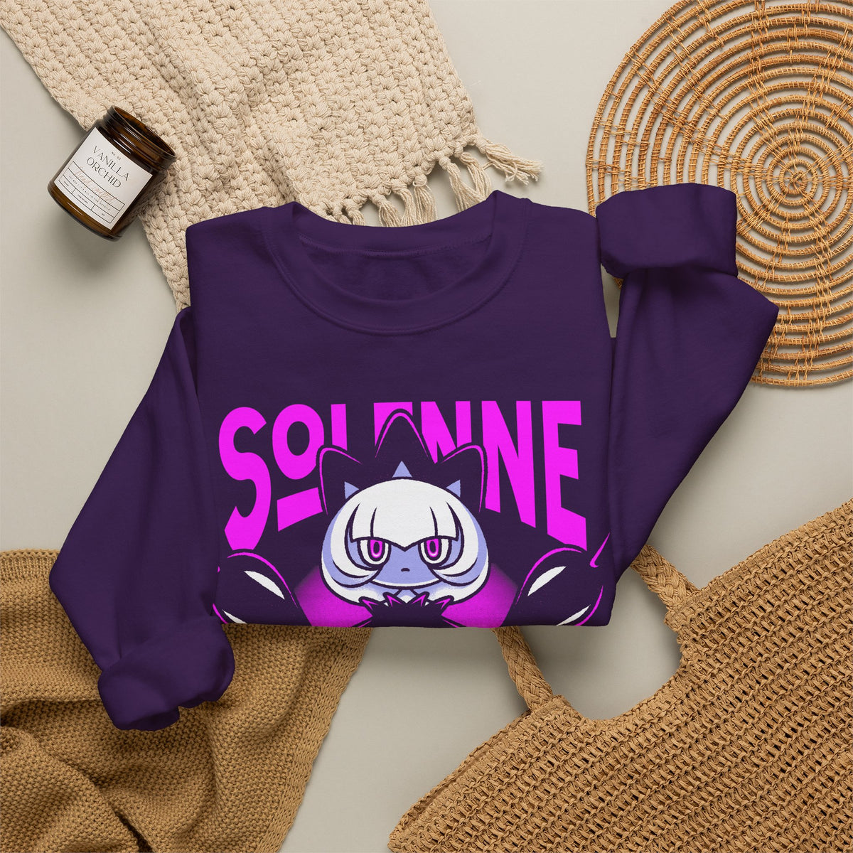 Palworld Solenne Untainted Maiden Dark Pal Unisex Crewneck Sweatshirt