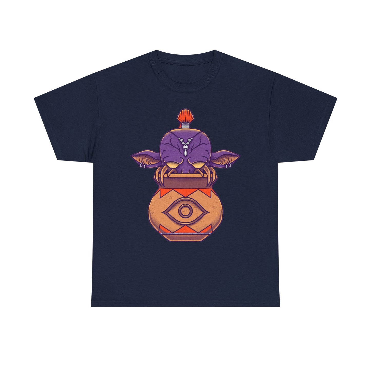 Final Fantasy XIV Magic Pot t-shirt featuring the iconic pot creature and Gimme an Elixir reference inspired by the recurring Final Fantasy enemy.