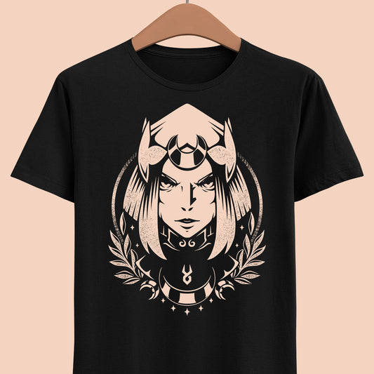 Hades II T-shirt inspired by Supergiant Games’ roguelike masterpiece. Featuring protagonist Melinoë in a bold Greek mythology design, this exclusive gamer apparel is perfect for fans of Hades and Hades II. Premium quality shirt celebrating the iconic character Melinoë, daughter of Zagreus, ideal for roguelike players, indie game collectors, and mythology enthusiasts. Unique Hades II merchandise for gamers who want to wear their passion with pride.