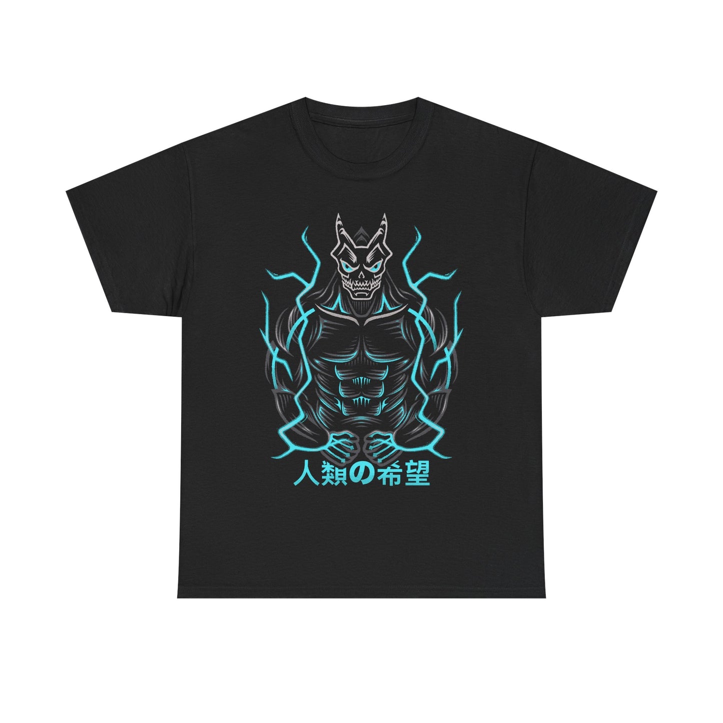Kaiju No. 8 anime t-shirt featuring Kafka Hibino in his transformed humanoid kaiju form inspired by the Kaiju No. 8 manga and anime series.