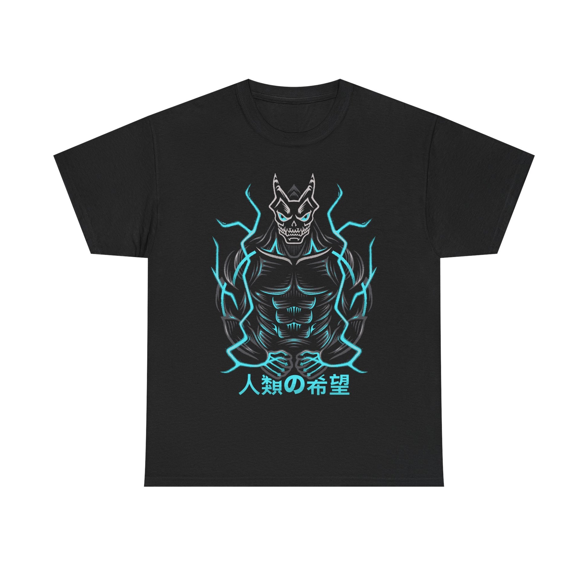 Kaiju No. 8 anime t-shirt featuring Kafka Hibino in his transformed humanoid kaiju form inspired by the Kaiju No. 8 manga and anime series.