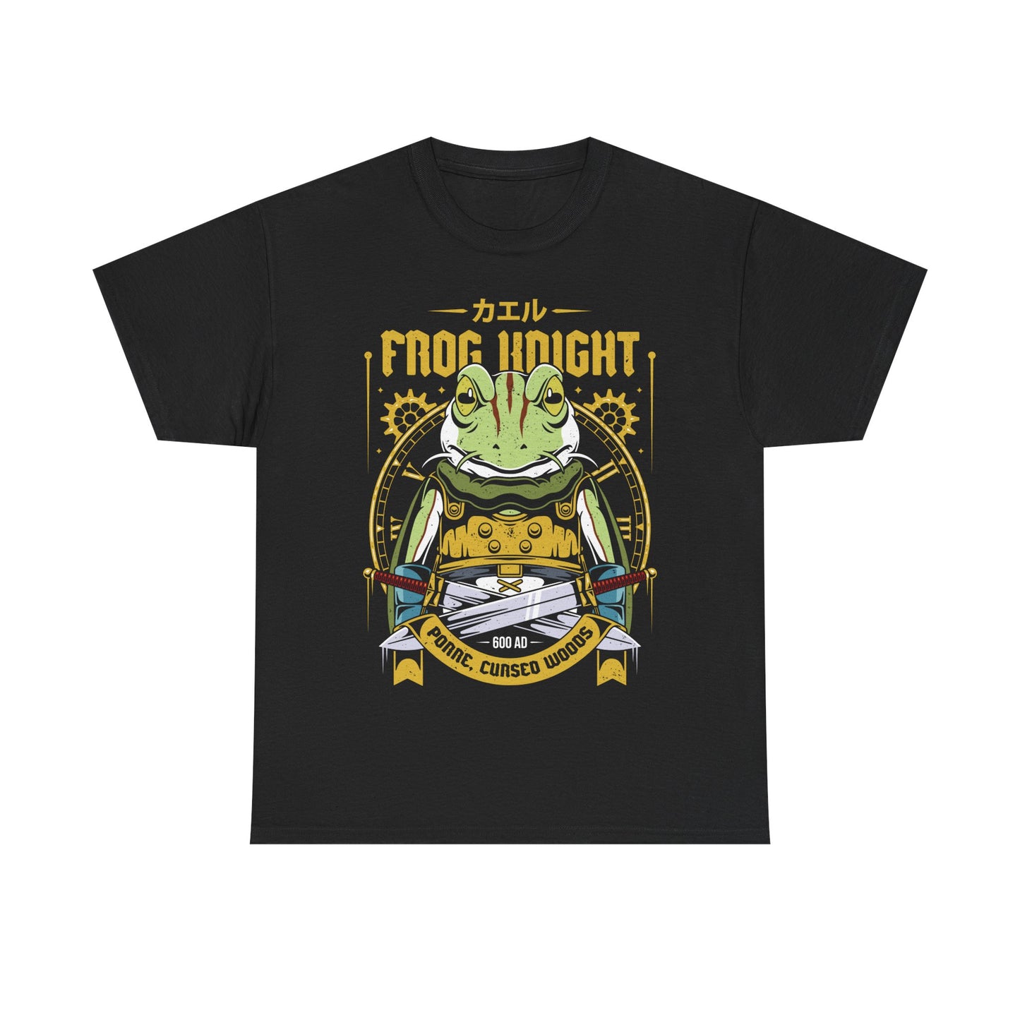 Design of Glenn (Frog) from Chrono Trigger video game in typography art style design. Perfect t-shirt for rpg, jrpg retro gamers. 