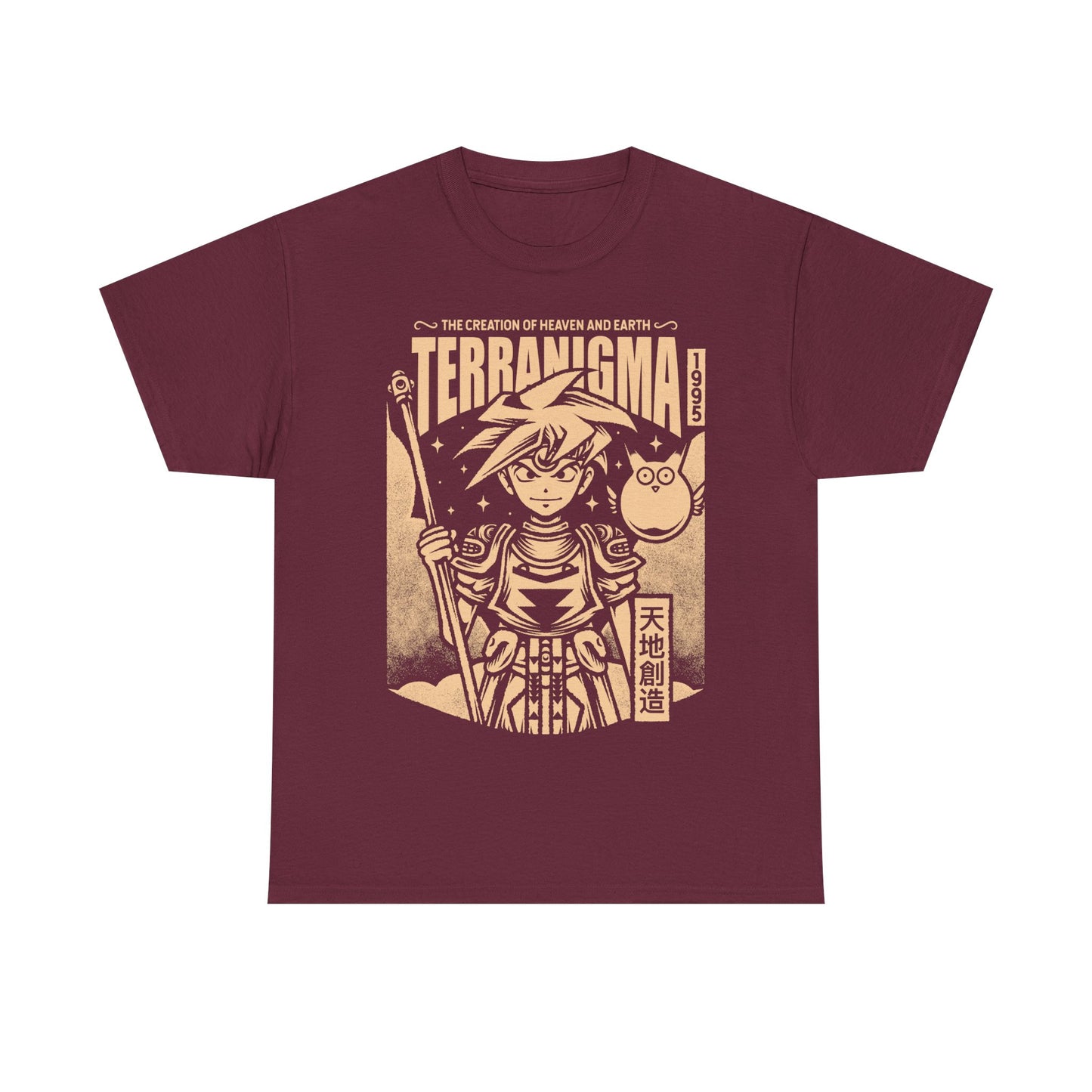 Gamer t-shirt inspired by Ark and Yomi from Terranigma video game from quintet trilogy which included Soul Blazer, Illusion of Gaia (Illusion of Time) and Terranigma action RPG video games.