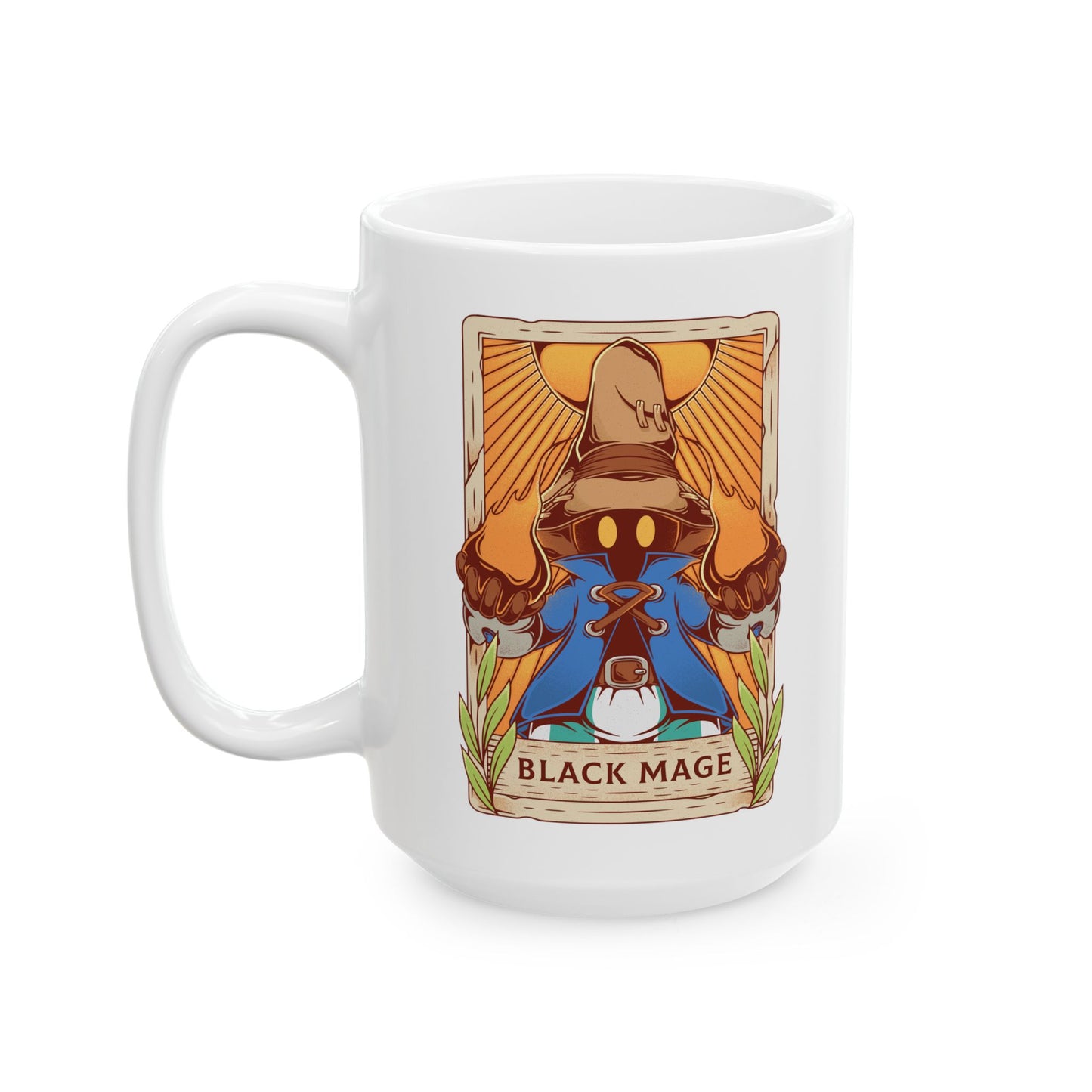 Black Mage Tarot Card Ceramic Coffee Mugs, 11oz, 15oz