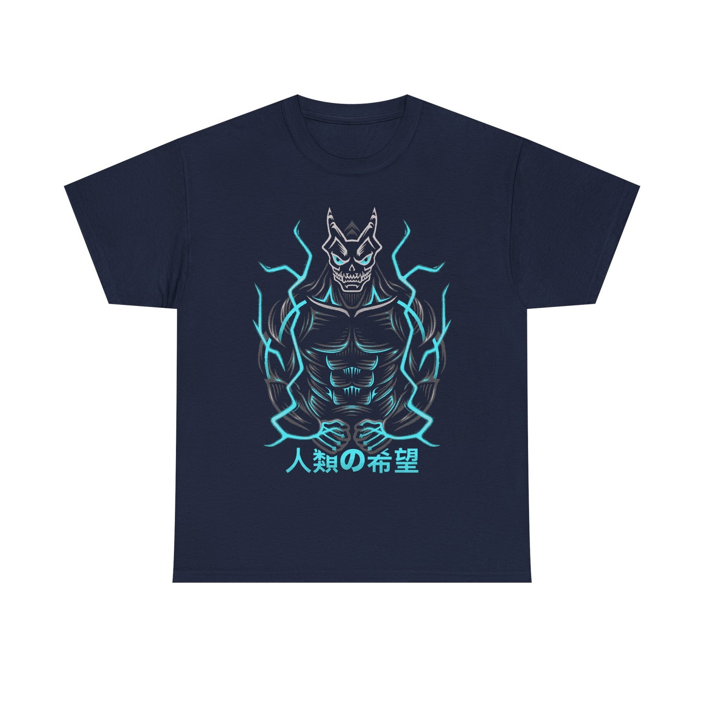 Kaiju No. 8 anime t-shirt featuring Kafka Hibino in his transformed humanoid kaiju form inspired by the Kaiju No. 8 manga and anime series.