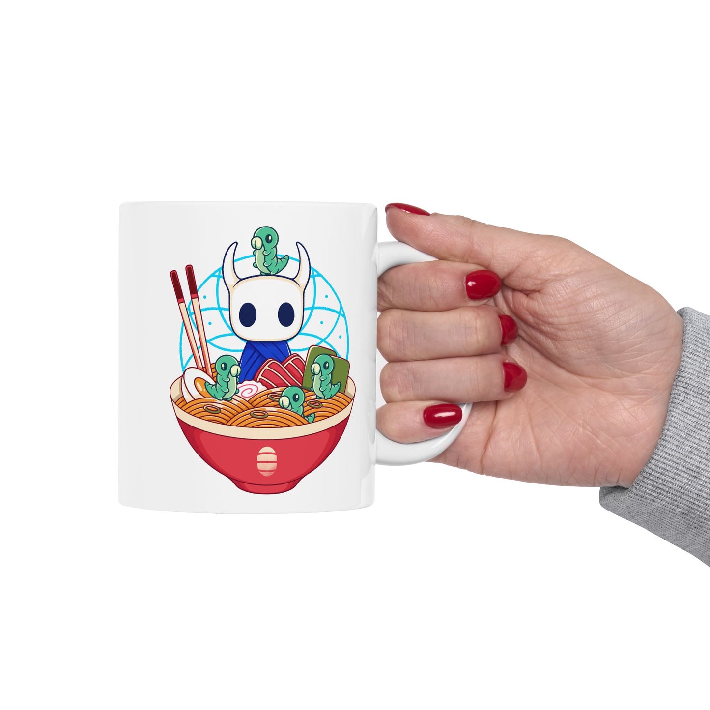 The Knight & Grubs Ramen - Hollow Knight Ceramic Mug, 11oz, 15oz