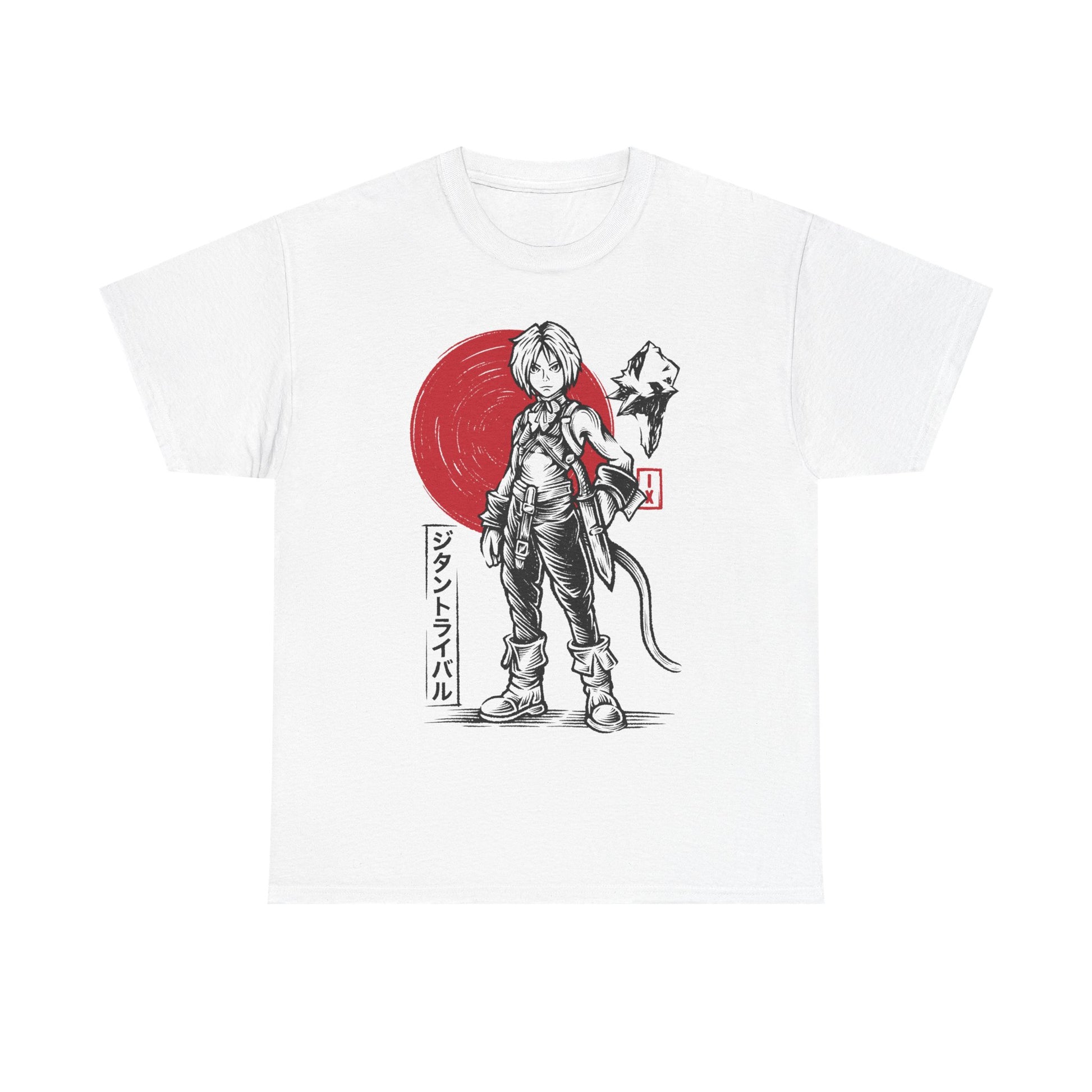 Gamer t-shirt inspired by Zidane Tribal - Yitan from Final Fantasy IX - FFIX rpg video game in Sumi-e japanese art style.

final fantasy ix vivi ornitier t-shirt, final fantasy ix zidane tribal sumi-e t-shirt, final fantasy 9 zidane tribal t-shirt, ffix zidane tribal t-shirt, ffix zidane tribal sumi-e t-shirt, final fantasy ix zidane tribal japanese art t-shirt, ffix video game merch, final fantasy ix remake t-shirt, final fantasy ix remake zidane tribal t-shirt, ffix remake merch, ff9 remake