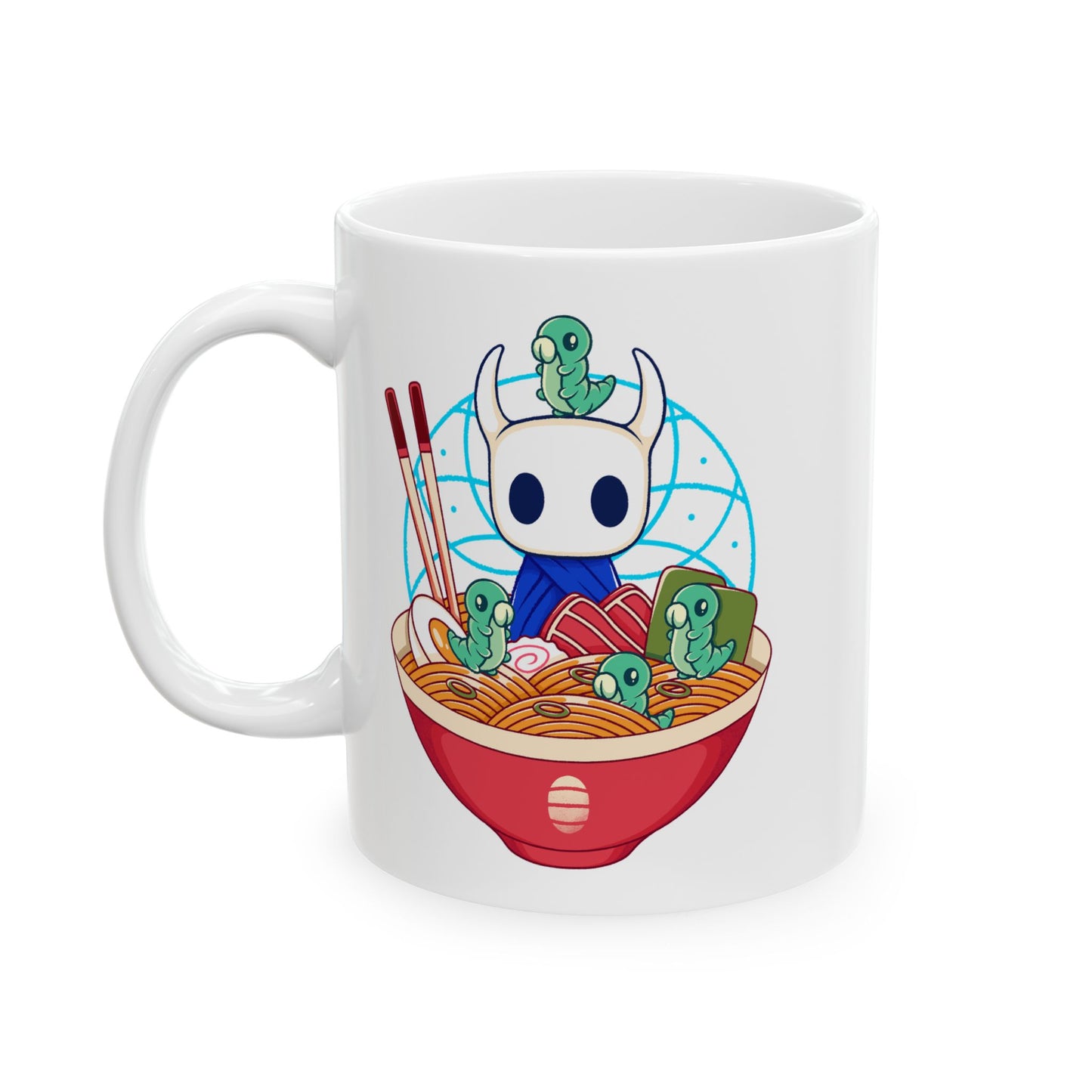 The Knight & Grubs Ramen - Hollow Knight Ceramic Mug, 11oz, 15oz
