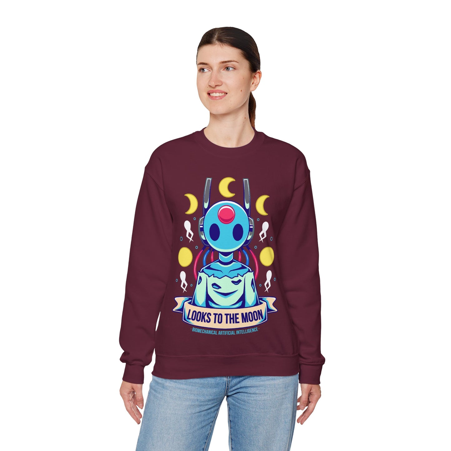 Looks to the Moon Rain World Indie Game Unisex Crewneck Sweatshirt