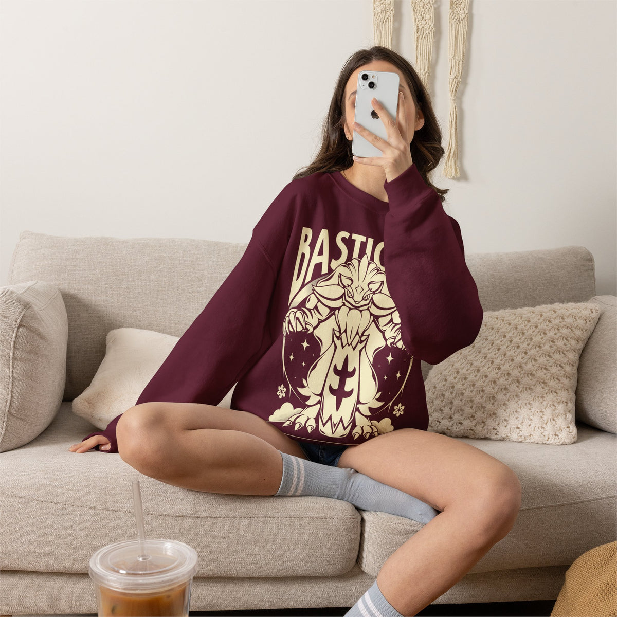 Palworld Bastigor King of Frostfang Ice Pal Unisex Crewneck Sweatshirt