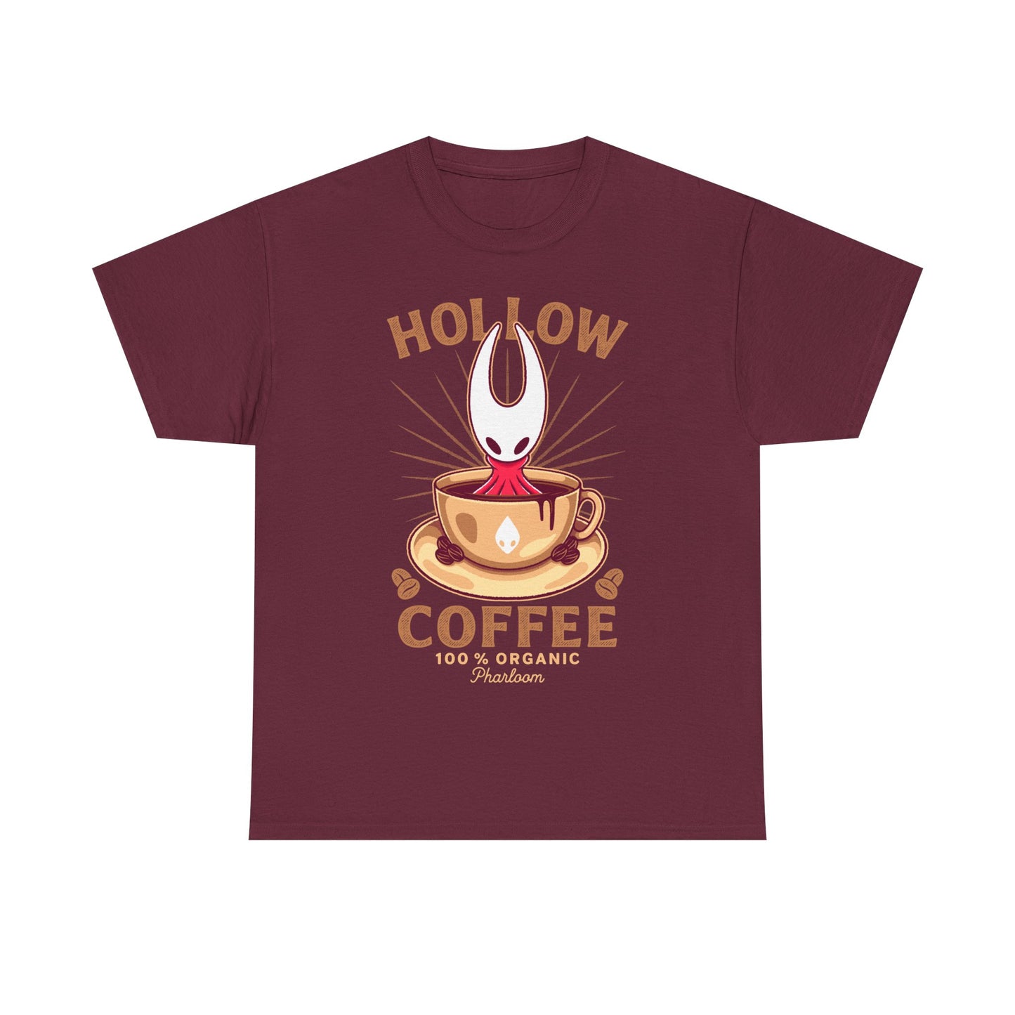 Cute T-shirt featuring Hornet from Hollow Knight Silksong sitting inside a warm coffee mug in a kawaii art style. This cozy design blends indie game aesthetics with coffee-lover vibes, perfect for fans of Hornet, Silksong, and Hollow Knight. The illustration uses soft colors and adorable details to appeal to cute-art lovers, cozy gamers, and collectors looking for unique fan-made merch. Ideal for everyday wear and gamer-themed outfits. hollow knight silksong merch, hollow knight coffee t-shirt