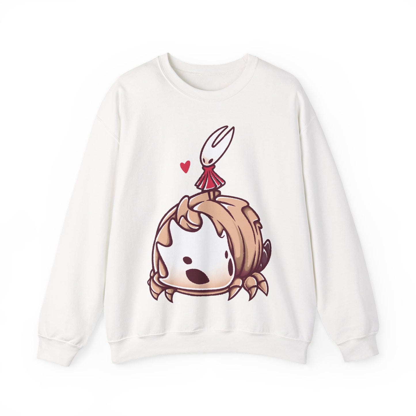 High-quality crewneck sweatshirt inspired by Hollow Knight: Silksong, featuring Hornet and the world of Pharloom in a cute watercolor art style. Perfect for indie game fans and collectors, this soft unisex apparel blends comfort and artistry. A must-have for gamers who love metroidvania adventures, cozy gaming fashion, and the beautiful aesthetic of Silksong and Hollow Knight designs. hollow knight silksong merch, hollow knight silksong hoodie, hollow knight silksong hornet crewneck sweatshirt