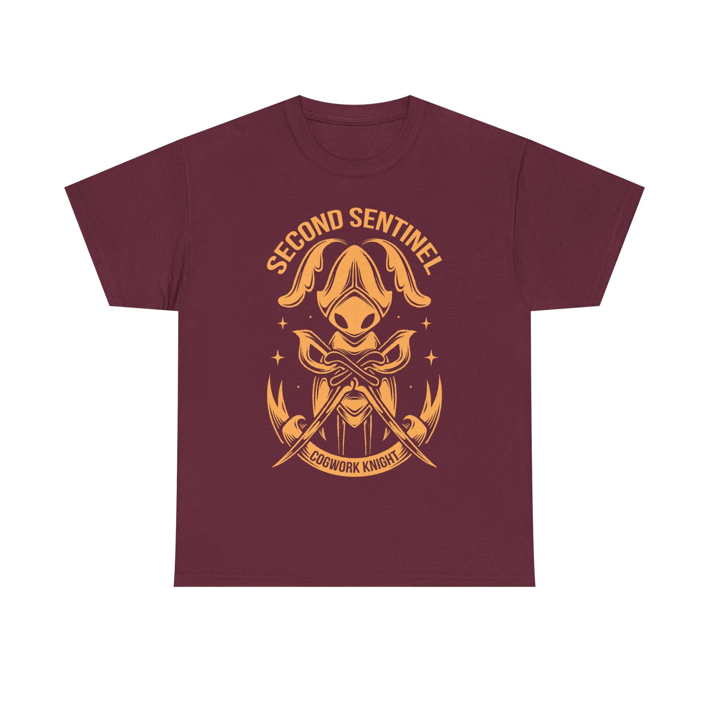 Gamer t-shirt inspired in Second Sentinel automaton cogwork knight character from Hollow Knight Silksong metroidvania indie game.

hollow knight, hollow knight silksong, hollow knight silksong hornet t-shirt, hollow knight silksong merch, hollow knight silksong t-shirt, hollow knight silksong hornet tee, hollow knight hornet and lace t-shirt, hollow knight silksong indie game merch, hollow knight silksong hornet shirt, hollow knight the knight t-shirt, hollow knight silksong sherma t-shirt