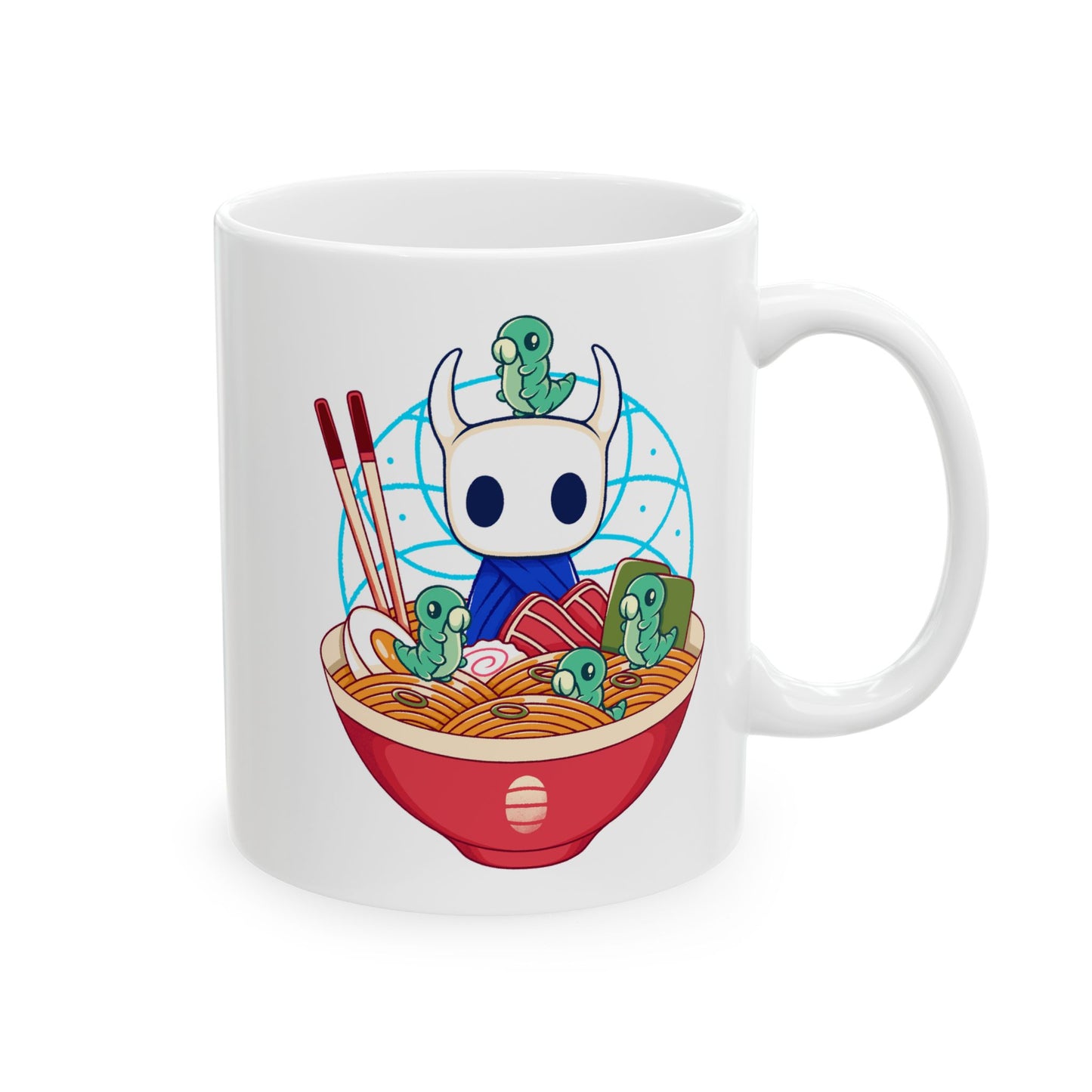 The Knight & Grubs Ramen - Hollow Knight Ceramic Mug, 11oz, 15oz