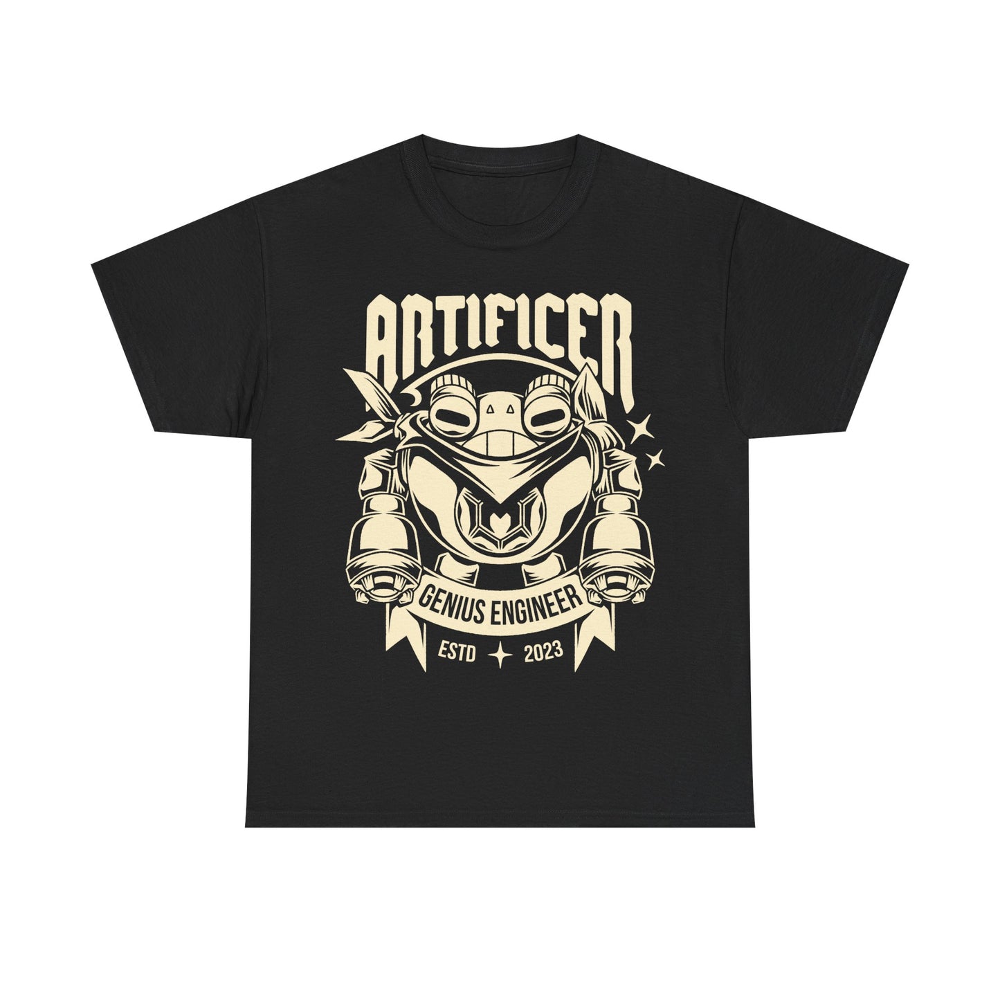 Gamer t-shirt inspired by Artificer (Genius Engineer) playable character on Sea of Stars Throes of the Watchmaker pixel art turn based rpg video game.

sea of stars, 8 bit, garl warrior cook, zale, valere, gamer, gaming, indie game, pixel art, solstice warriors, video game, video games, resh'an, sea of stars t-shirt, sea of stars garl t-shirt, sea of stars zale t-shirt, sea of stars valere t-shirt, sea of stars artificer t-shirt, sea of stars throes of the watchmaker t-shirt, sea of stars sea seraï t-shirt