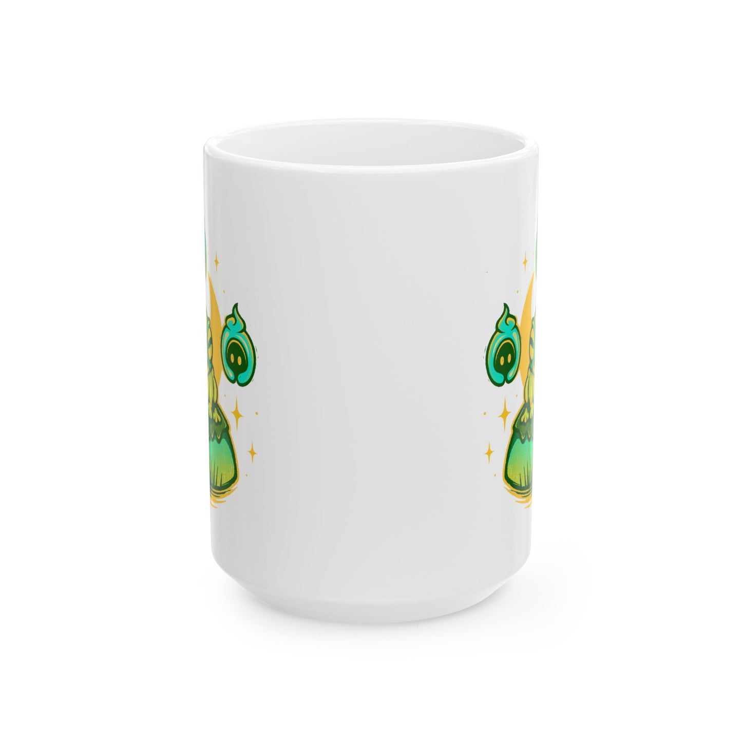 Hades II mug featuring Frinos and the Shades from the indie roguelike game with a dark fantasy Greek mythology inspired design.