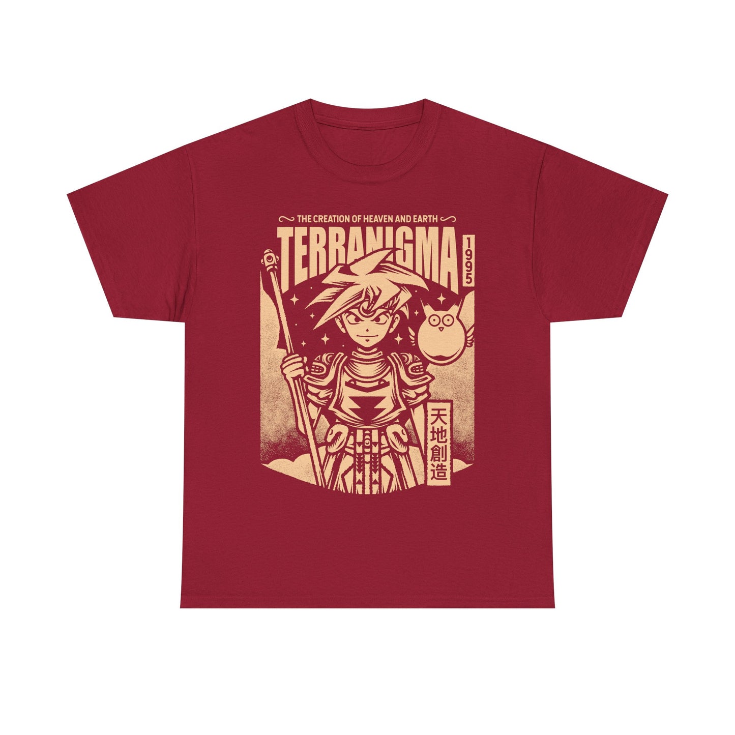 Gamer t-shirt inspired by Ark and Yomi from Terranigma video game from quintet trilogy which included Soul Blazer, Illusion of Gaia (Illusion of Time) and Terranigma action RPG video games.