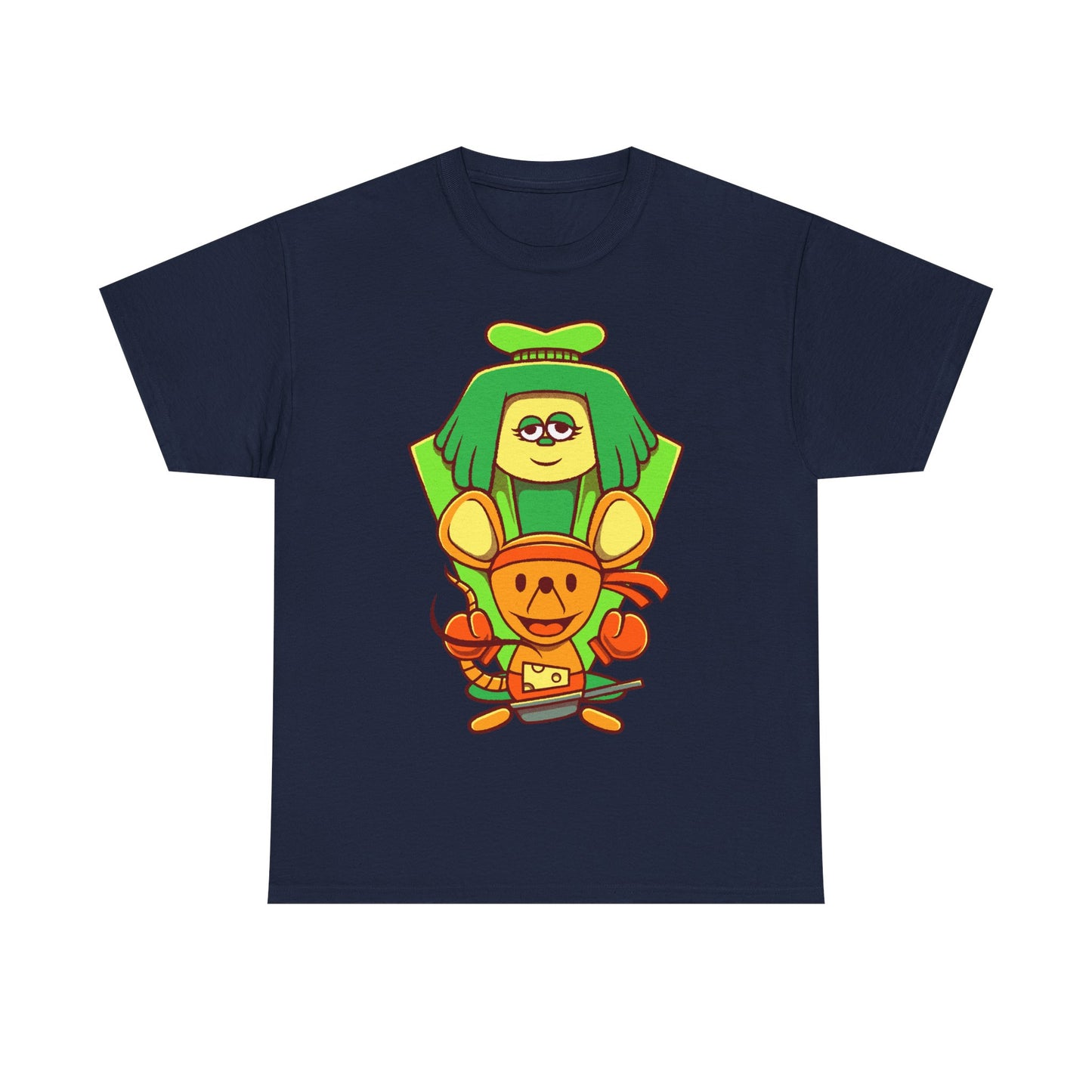 Green & Orange Seven Flowers t-shirt inspired by Deltarune Chapter 5 featuring two iconic flower characters connected to Undertale SOUL lore and the Flower Kingdom.