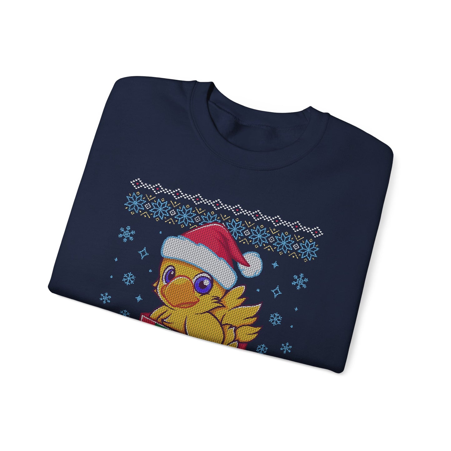 Cute Chocobo Merry Kwehmas! Final Fantasy Unisex Crewneck Sweatshirt