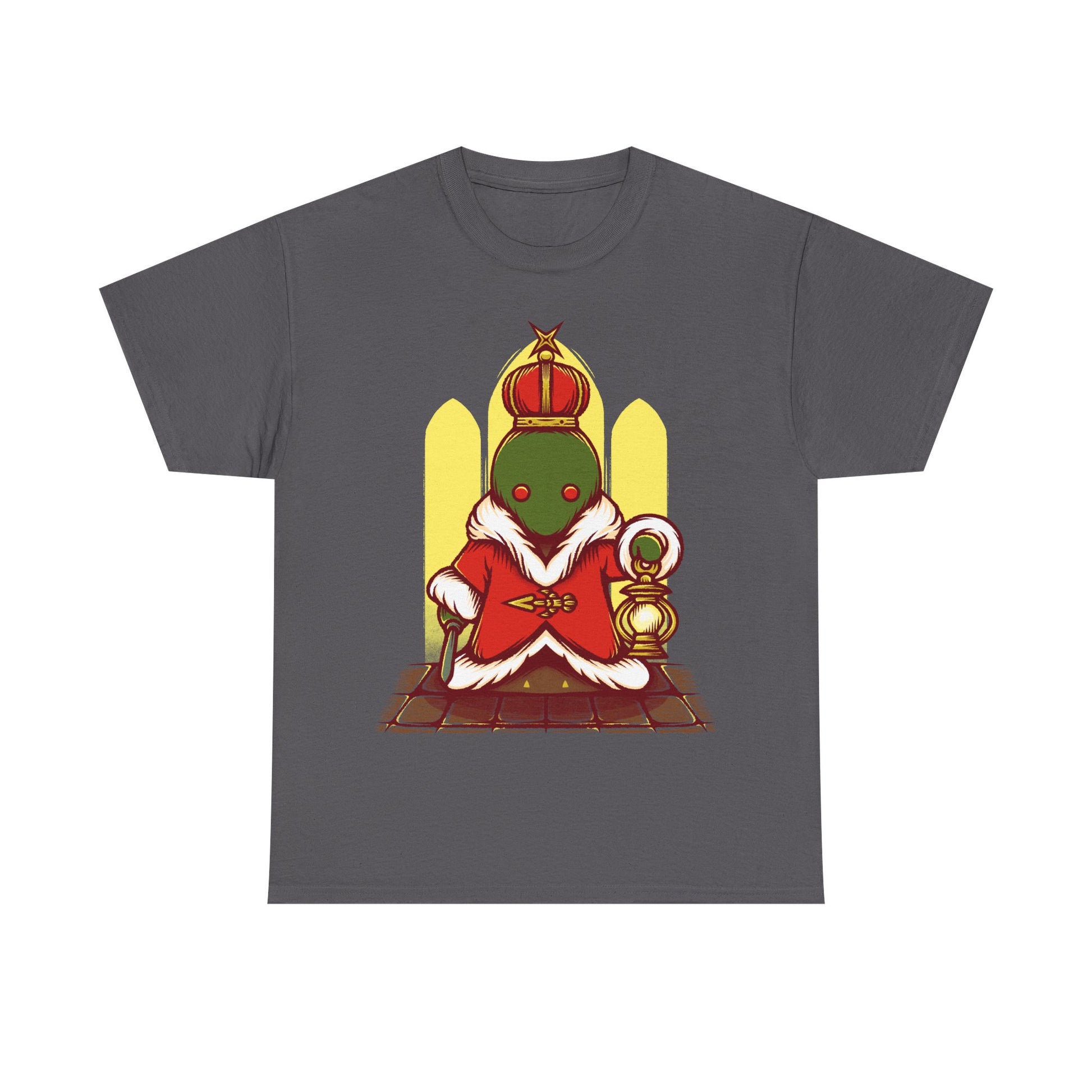 Tonberry King Final Fantasy XIV t-shirt featuring the Wanderer’s Palace dungeon final boss from FF14 MMORPG video game.