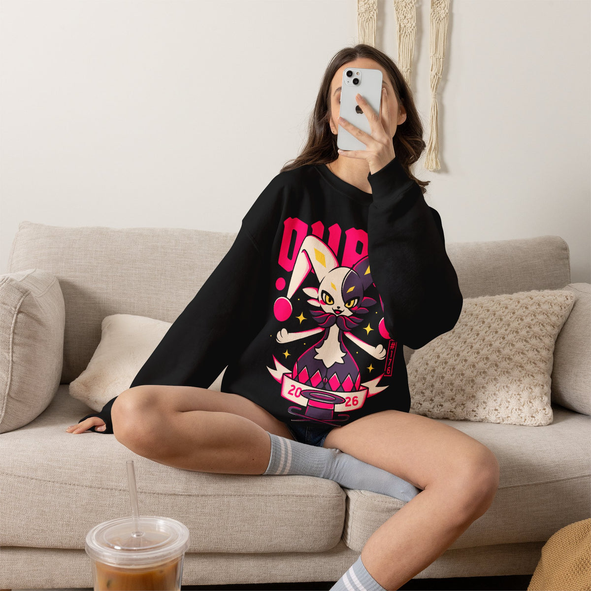 Palworld Dupin trickster character crewneck sweatshirt for gaming fans