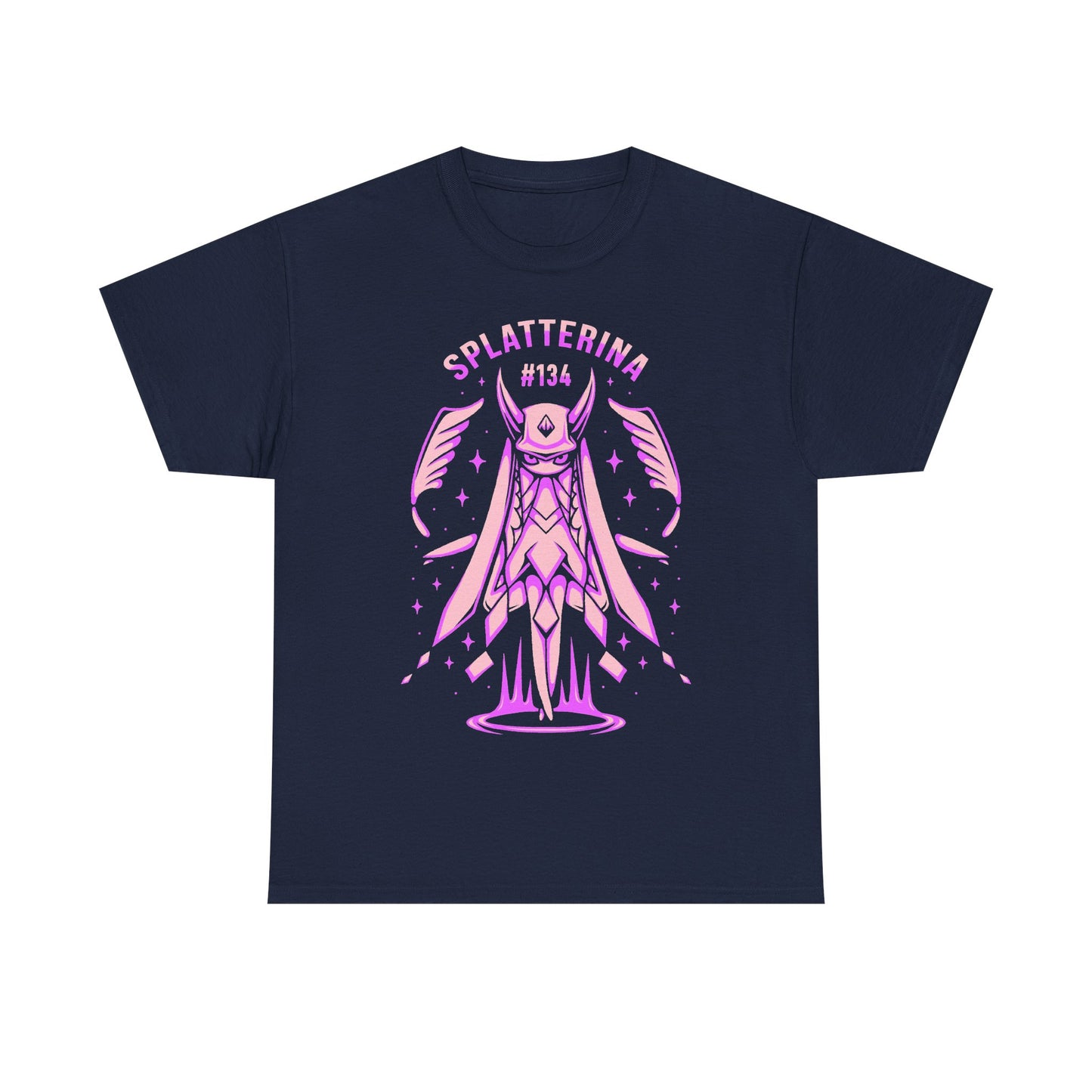 Palworld Splatterina Crimson Butcher t-shirt featuring the Dark Pal and her distinctive red, black and white yandere inspired character design.
