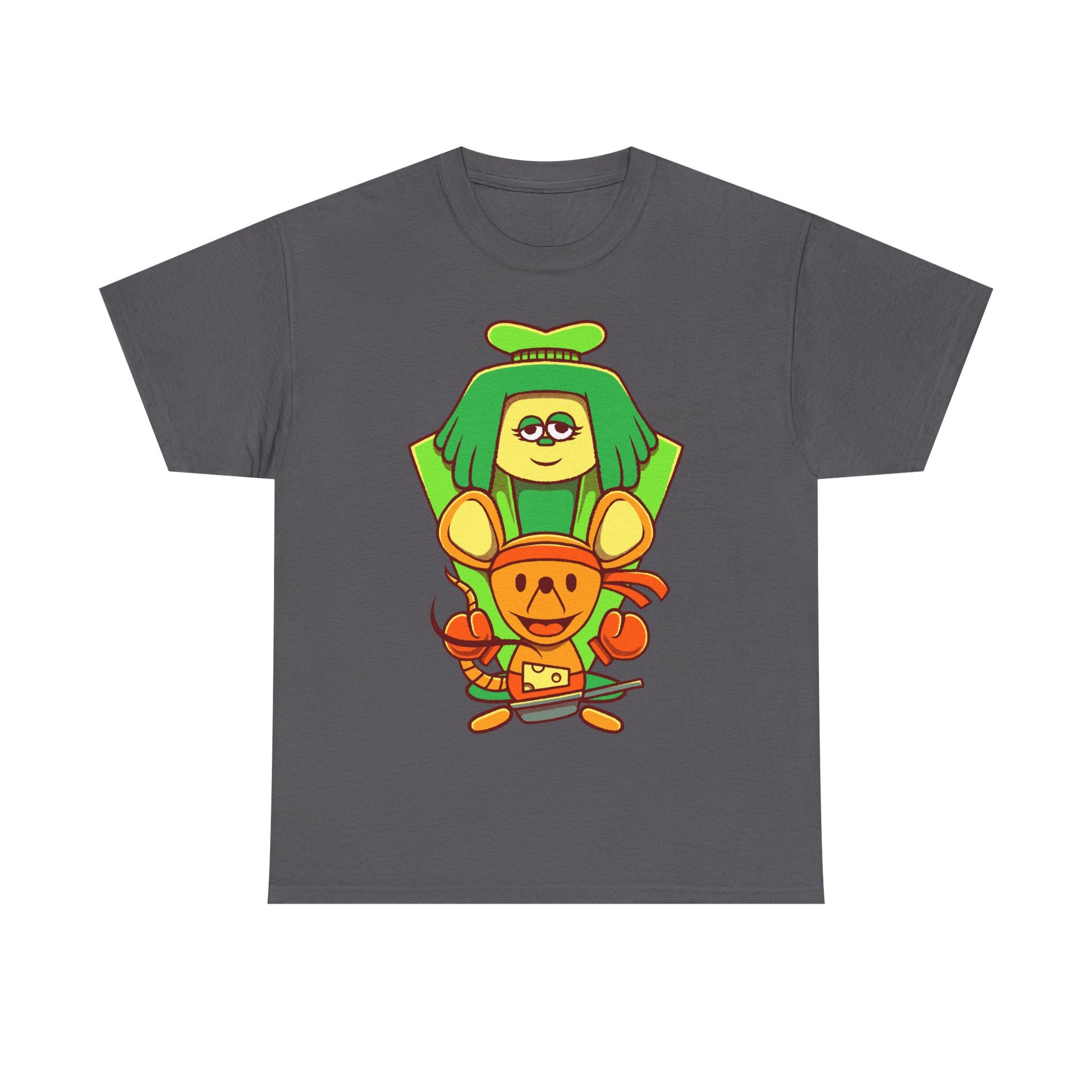 Green & Orange Seven Flowers t-shirt inspired by Deltarune Chapter 5 featuring two iconic flower characters connected to Undertale SOUL lore and the Flower Kingdom.