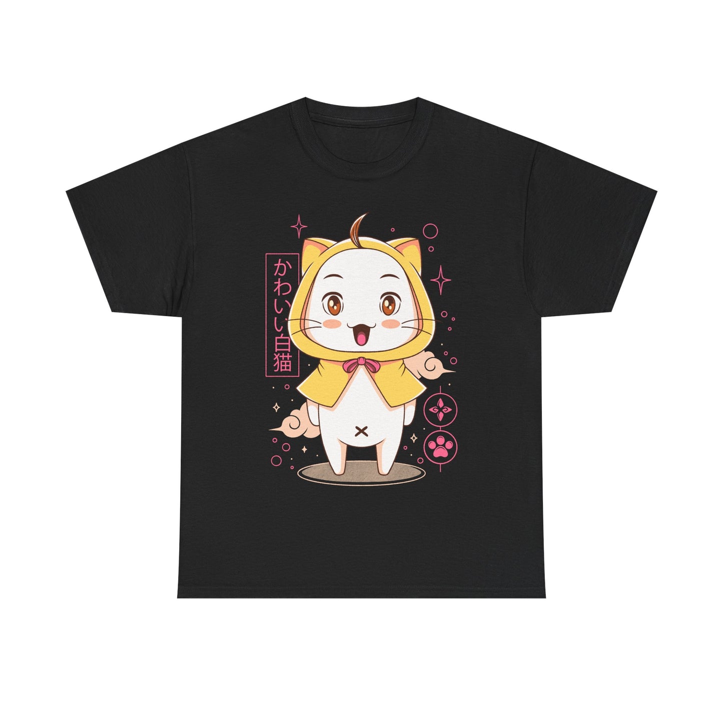 White Cat with Yellow Cape Unisex T-shirt