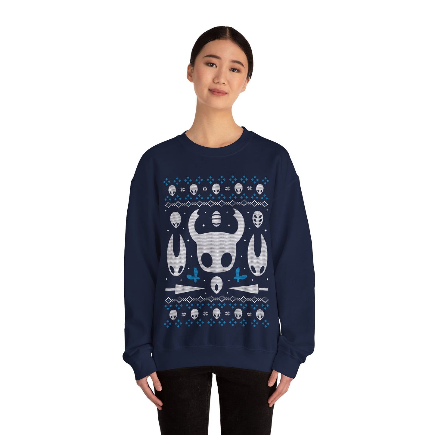 Gamer crewneck sweatshirt inspired by The Knight character from Hollow Knight metroidvania indie game in ugly christmas sweater art style.

hollow knight silksong xmas sweater, hollow knight silksong merch, hollow knight video games christmas merch, hollow knight silksong xmas merch, hollow knight silksong crewneck sweater, hollow knight silksong merch, hollow knight silksong merch, gaming crewneck sweatshirt, gamer sweatshirt, hollow knight gaming sweatshirt, hollow knight the knight merch