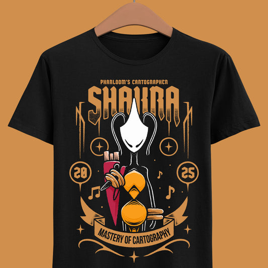 Gamer t-shirt inspired by the warrior-cartographer Shakra, who sells maps and mapping tools in the game Hollow Knight Silksong metroidvania indie game.

hollow knight, hollow knight silksong, hollow knight silksong hornet t-shirt, hollow knight silksong merch, hollow knight silksong t-shirt, hollow knight silksong hornet tee, hollow knight silksong shakra t-shirt, hollow knight silksong merch, hollow knight silksong hornet shirt, hollow knight silksong shakra shirt, hollow knight silksong shakra
