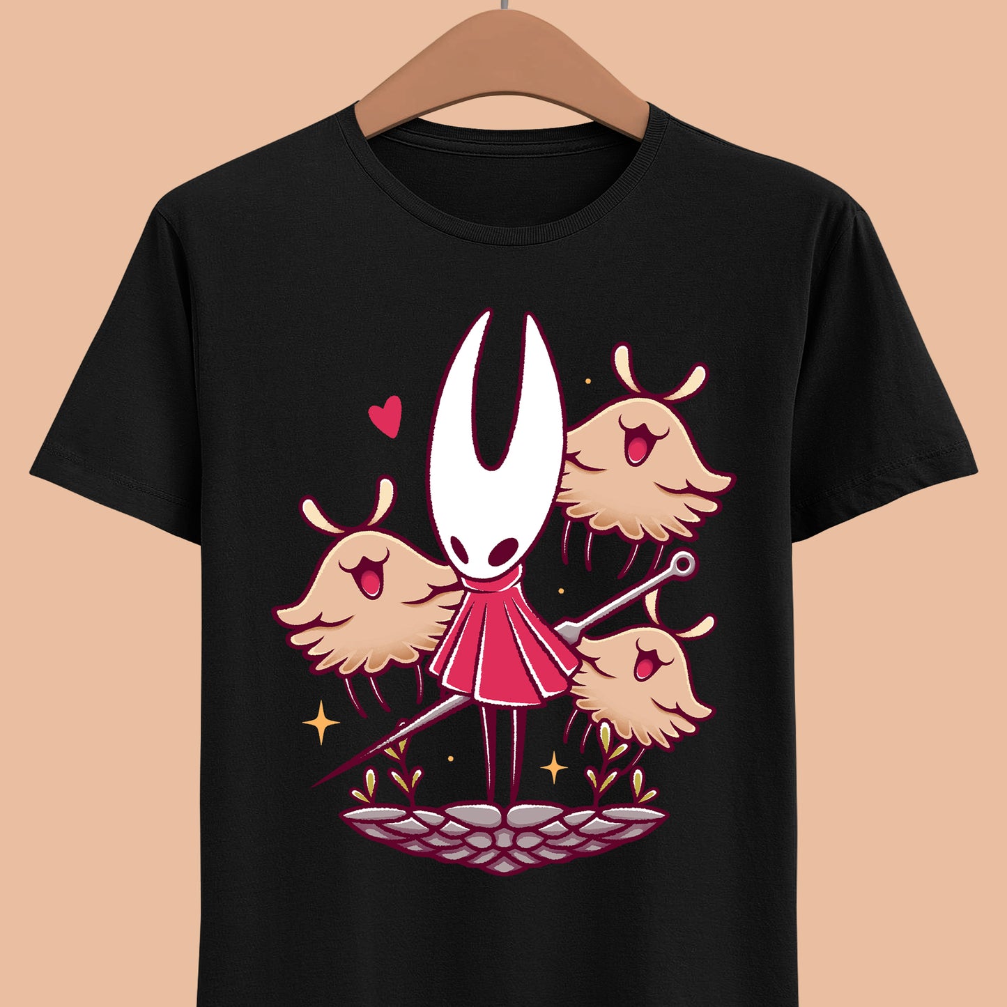 Gamer t-shirt inspired by Hornet & Lost Fleas characters from Hollow Knight Silksong metroidvania indie game in cute kawaii watercolor art style.

hollow knight, hollow knight silksong, hollow knight silksong hornet t-shirt, hollow knight silksong merch, hollow knight silksong t-shirt, hollow knight silksong hornet tee, hollow knight bell beast t-shirt, hollow knight silksong merch, hollow knight silksong hornet shirt, hollow knight silksong lost fleas t-shirt, hollow knight silksong lost fleas
