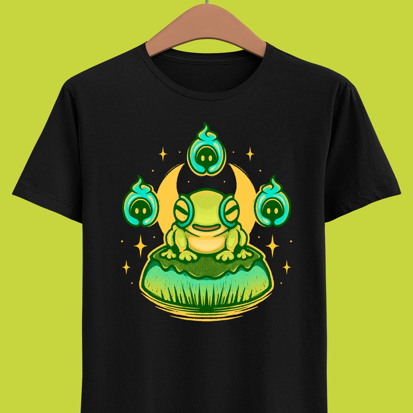 Hades II t-shirt featuring Frinos and the Shades from the indie roguelike game inspired by Greek mythology and dark fantasy design.