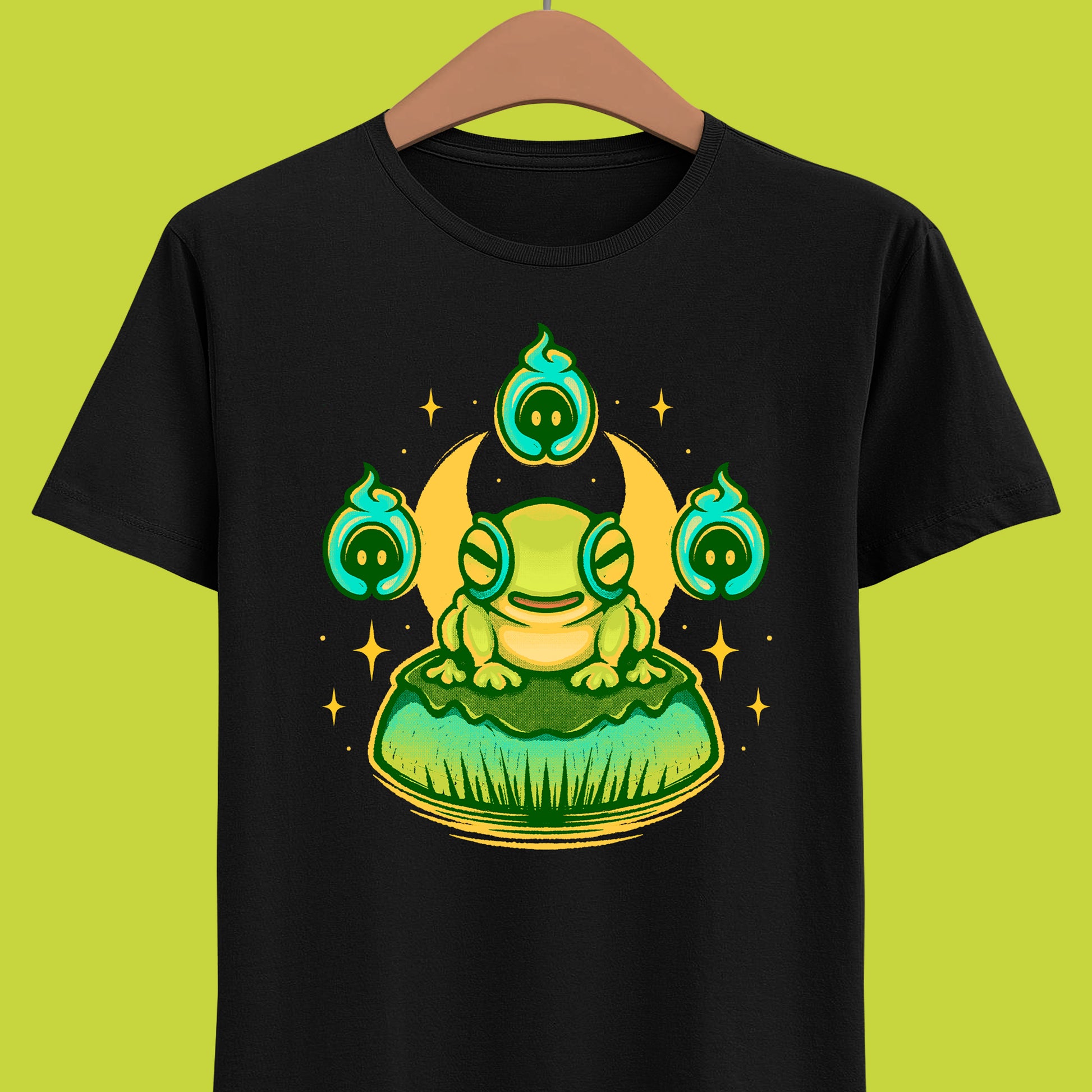 Hades II t-shirt featuring Frinos and the Shades from the indie roguelike game inspired by Greek mythology and dark fantasy design.