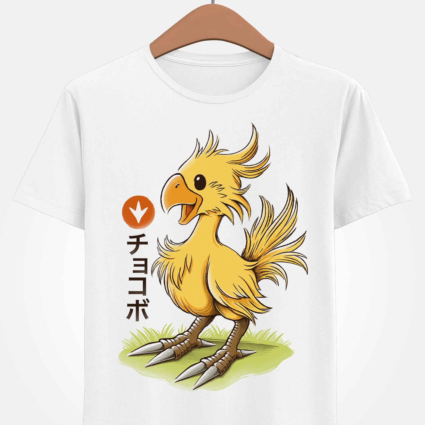 Gamer t-shirt inspired by Chocobo from Final Fantasy rpg video games in japanese art style.

final fantasy ix t-shirt, final fantasy chocobo t-shirt, final fantasy vii chocobo farm t-shirt, ffvii chocobo t-shirt, ffvii cute chocobo t-shirt, final fantasy vii chocobo japanese art t-shirt, ffvii video game merch, final fantasy ix remake t-shirt, final fantasy vii remake chocobo t-shirt, ffvii remake merch, ff7 chocobo t-shirt, cute chocobo final fantasy t-shirt, final fantasy chocobo farm t-shirt