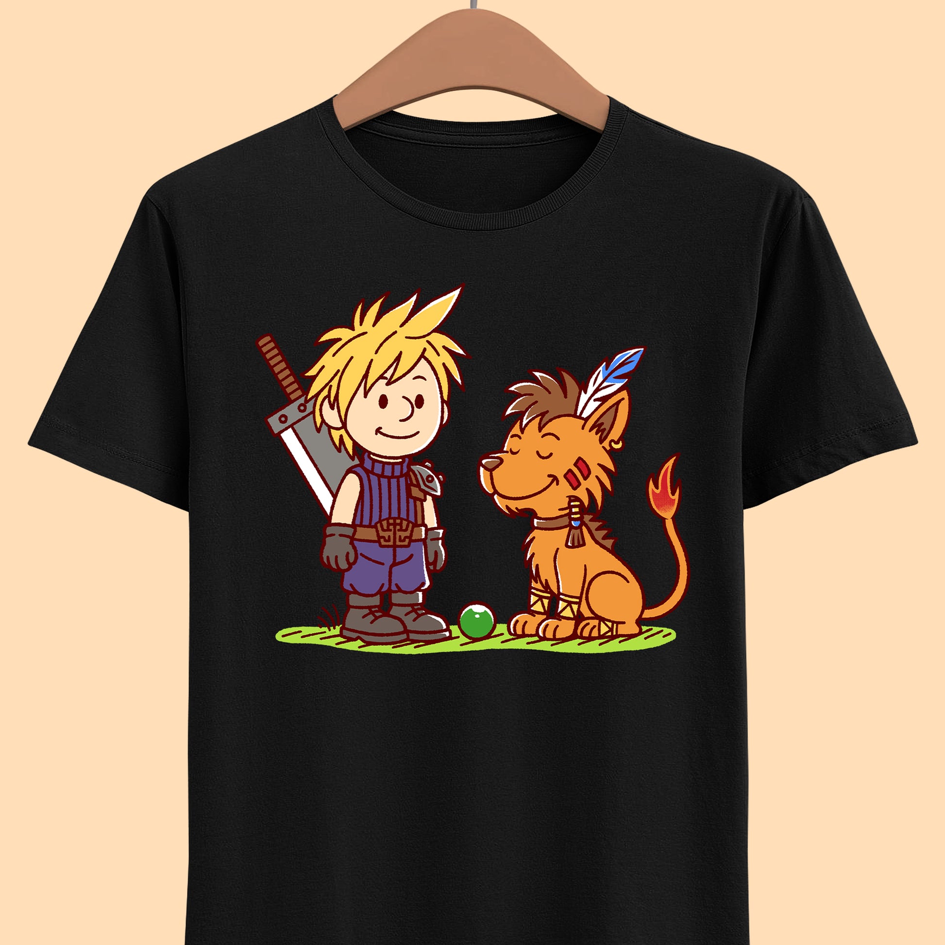 Gamer t-shirt design inspired by Cloud Strife & Red XIII (Nanaki) from Final Fantasy VII (FFVII - FF7) rpg video game.

final fantasy t-shirt, final fantasy vii cloud strife t-shirt, final fantasy 7 cloud red xiii t-shirt, ffvii cloud strife t-shirt, ffvii nanaki t-shirt, final fantasy vii red xiii t-shirt, final fantasy chocobo t-shirt , final fantasy vii tifa lockhart t-shirt, ffvii barret wallace t-shirt, final fantasy vii rebirth merch, final fantasy vii rebirth cloud t-shirt, ffvii merch