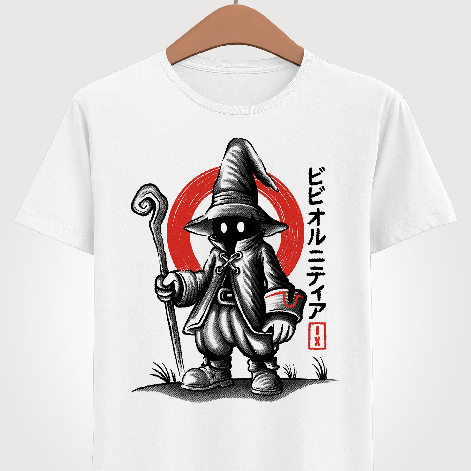 Gamer t-shirt inspired by black mage Vivi Ornitier from Final Fantasy IX - FFIX rpg video game in Sumi-e japanese art style.

final fantasy ix vivi ornitier t-shirt, final fantasy ix vivi ornitier sumi-e t-shirt, final fantasy 9 vivi ornitier t-shirt, ffix vivi ornitier t-shirt, ffix vivi ornitier sumi-e t-shirt, final fantasy ix vivi ornitier japanese art t-shirt, ffix video game merch, final fantasy ix remake t-shirt, final fantasy ix remake vivi ornitier t-shirt, ffix remake merch, ff9 remake