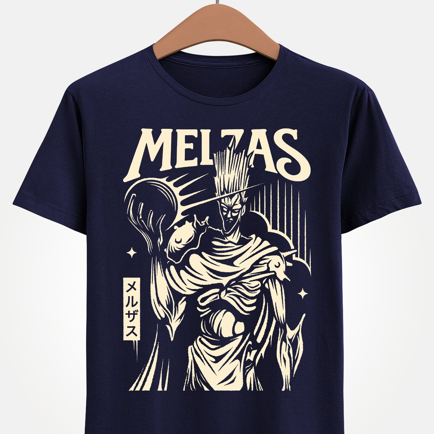 Melzas final boss Alundra t-shirt inspired by the cult classic PlayStation action RPG Alundra. Retro gaming apparel featuring original fan art of Melzas, the iconic final boss, designed for fans of Alundra merch, Alundra t-shirts, shirts and tees. Nostalgic retrogaming design perfect for collectors of PS1 RPGs, action RPG video games, dungeon crawlers, and 90s gaming classics. Ideal gamer shirt for retro RPG and vintage video game enthusiasts.