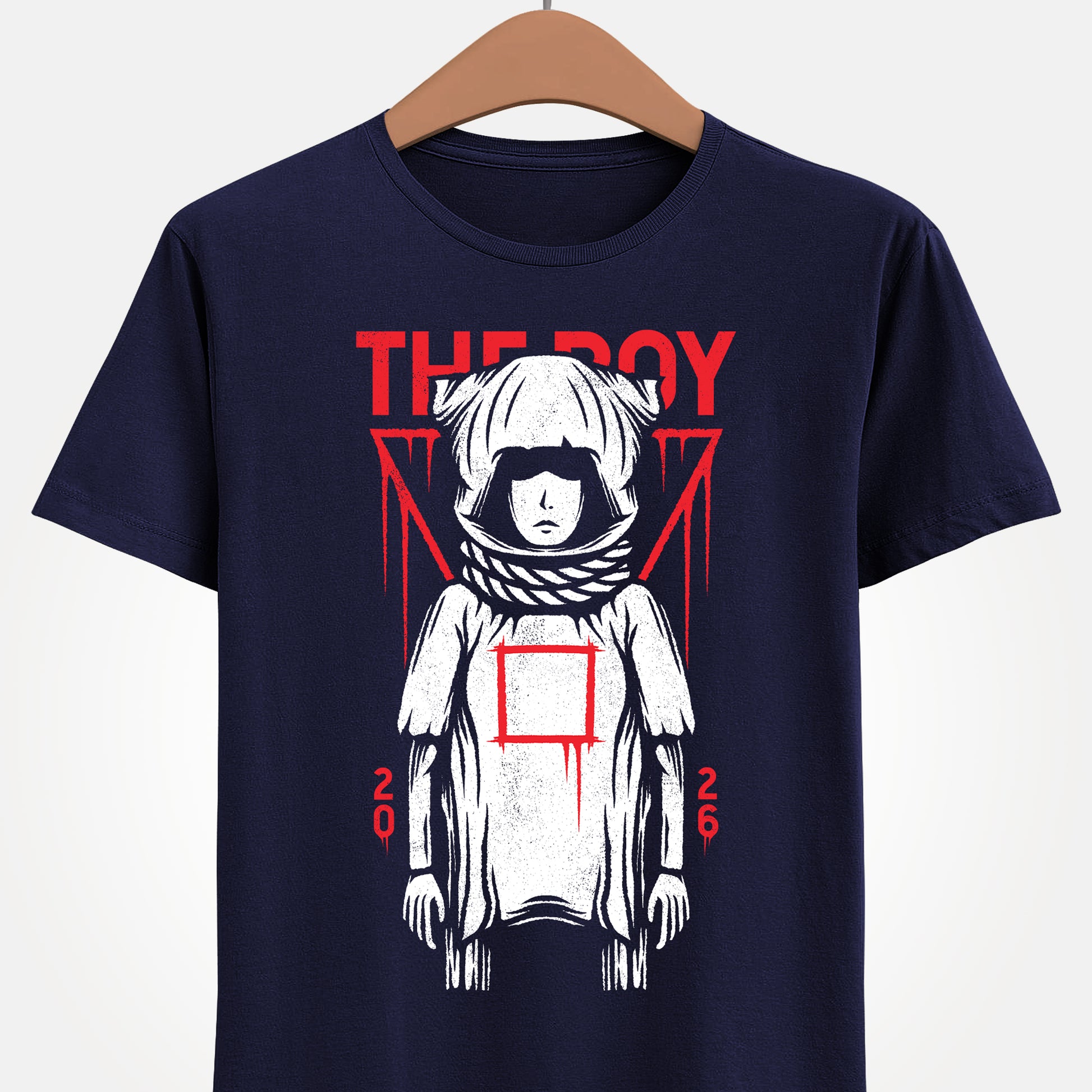 Reanimal The Boy graphic t-shirt inspired by the indie psychological horror video game. Featuring the main protagonist in a dark cinematic horror art style, this unisex gamer shirt captures the eerie atmosphere, survival tension, and disturbing aesthetic that define Reanimal. Ideal indie horror merch for fans of atmospheric storytelling, character-driven horror games, and dark fantasy video game designs. Reanimal horror video game merch t-shirt inspried by The Boy, the brother of The Girl.