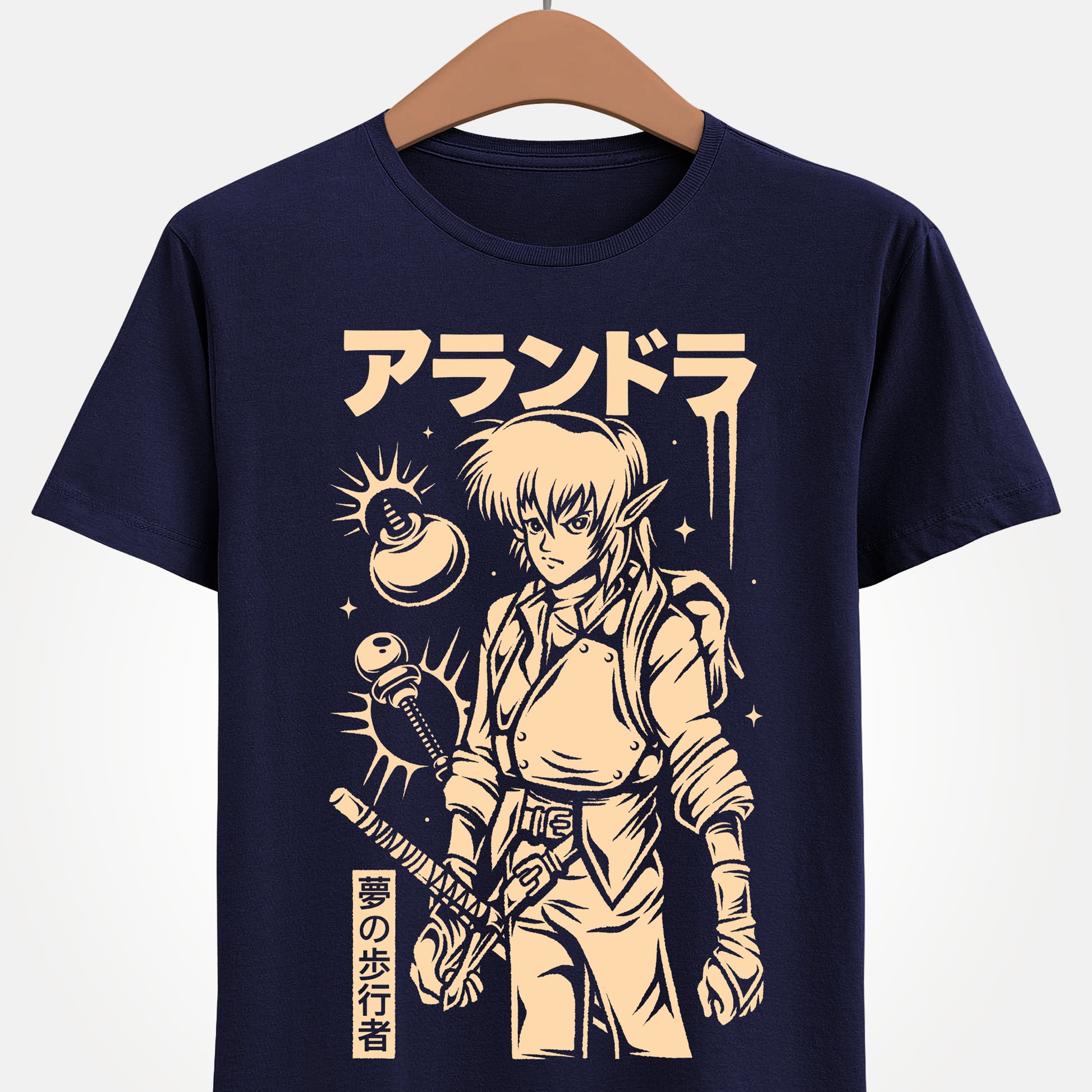 Alundra video game t-shirt inspired by the classic PlayStation action RPG. Retro gaming apparel featuring an original fan art design based on the world of Alundra, perfect for fans of dungeon crawler games, classic RPGs, and nostalgic 90s video game aesthetics. alundra video game merch, alundra action rpg video game merch, alundra the dreamwalker t-shirt, alundra ps1 video game t-shirt, alundra retrogaming tee, alundra classic ps1 video game merch, alundra 2 merch, alundra 2 t-shirt, ps1 games