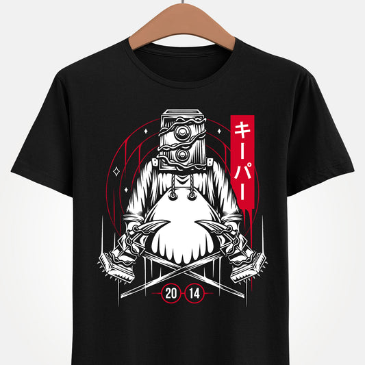 Gamer t-shirt inspired by The Keeper from The Evil Within and The Evil Within 2 survival horror video games. Survive the Stem in Beacon Mental Hospital and Union with this t-shirt.

the evil within, the evil within 2, the evil within sebastian castellanos t-shirt, the evil within the keeper t-shirt, the evil within ruvik t-shirt, the evil within juli kidman t-shirt, the evil within joseph oda, the evil within survival horror game t-shirt, the evil within stem t-shirt, the evil within union t-shirt, the evil