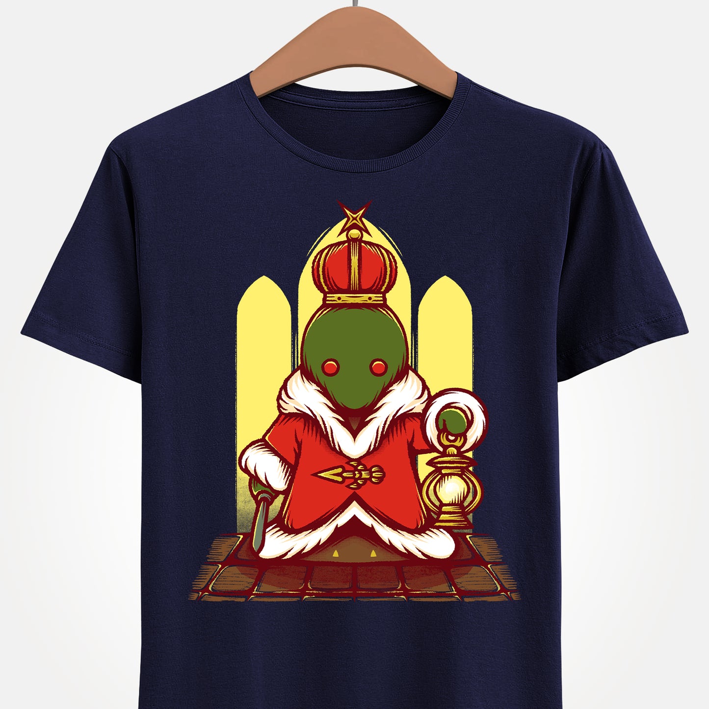 Tonberry King Final Fantasy XIV t-shirt featuring the Wanderer’s Palace dungeon final boss from FF14 MMORPG video game.