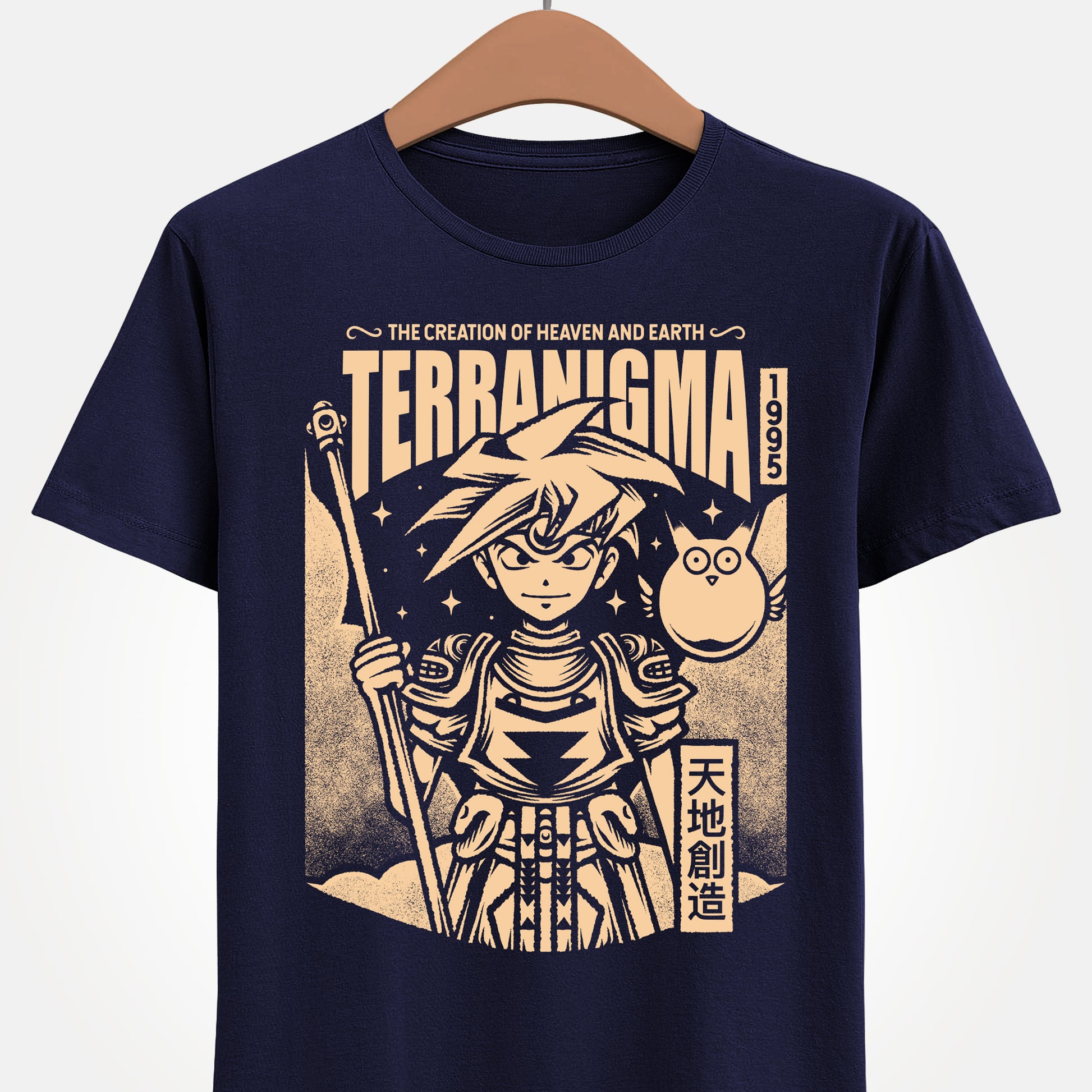 Gamer t-shirt inspired by Ark and Yomi from Terranigma video game from quintet trilogy which included Soul Blazer, Illusion of Gaia (Illusion of Time) and Terranigma action RPG video games.