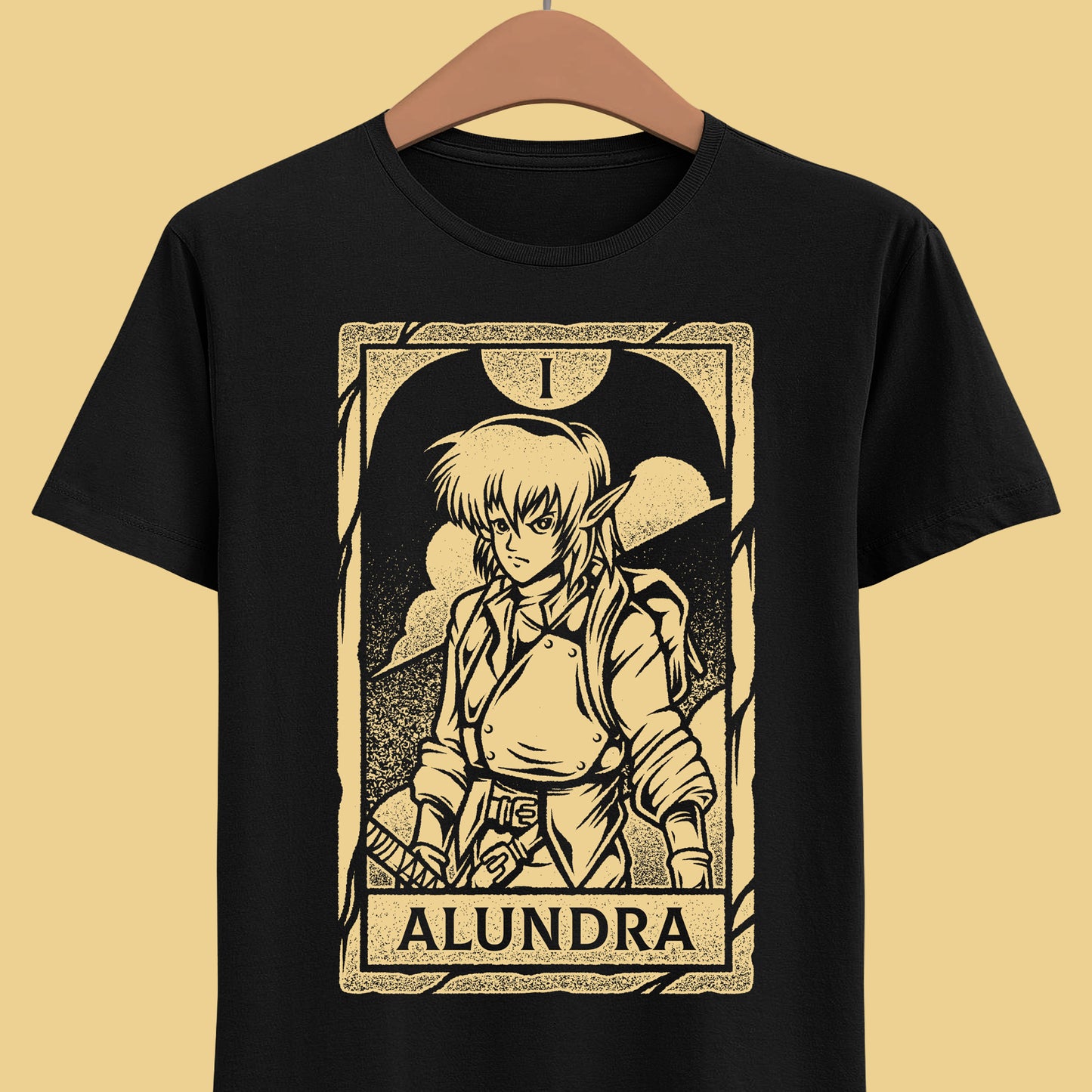 Alundra video game t-shirt inspired by the classic PlayStation action RPG. Retro gaming apparel featuring an original fan art design based on the world of Alundra, perfect for fans of dungeon crawler games, classic RPGs, and nostalgic 90s video game aesthetics. alundra video game merch, alundra action rpg video game merch, alundra the dreamwalker t-shirt, alundra ps1 video game t-shirt, alundra retrogaming tee, alundra classic ps1 video game merch, alundra 2 merch, alundra 2 t-shirt, ps1 games