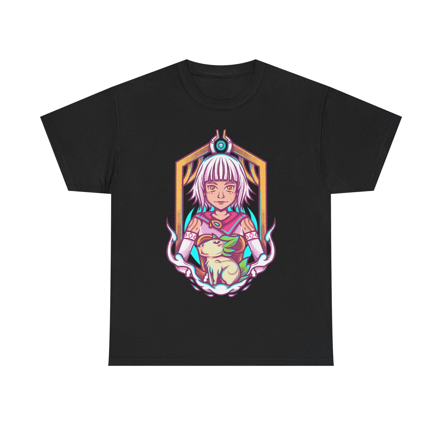 Juno and Cabbage Alabaster Dawn t-shirt inspired by the indie action RPG video game from the creators of CrossCode.