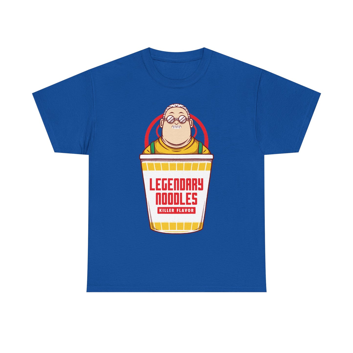 Taro Sakamoto Sakamoto Days instant noodles ramen t-shirt featuring the legendary hitman inside a Japanese noodle cup in funny foodie anime streetwear style.