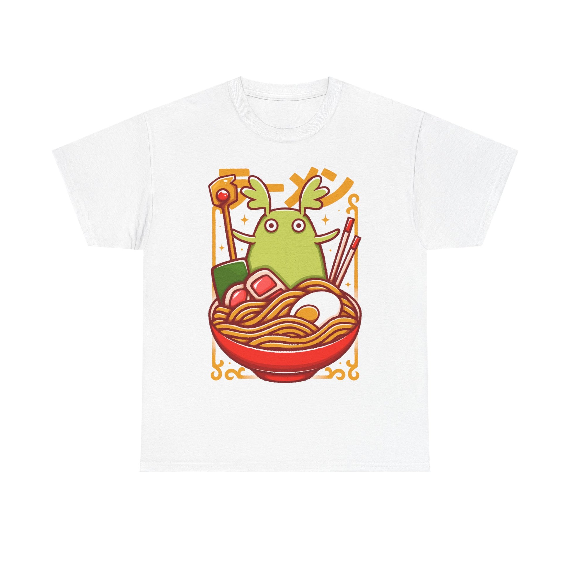 Toko Spirit of the Forest ramen t-shirt inspired by Ni no Kuni: Wrath of the White Witch, the beloved fantasy JRPG. Featuring Toko inside a ramen bowl in a cute Japanese art style, this unisex gamer shirt blends magical creature aesthetics with cozy anime vibes. Perfect JRPG merch for fans of Ni no Kuni, fantasy RPG video games, and whimsical character-driven adventures.
