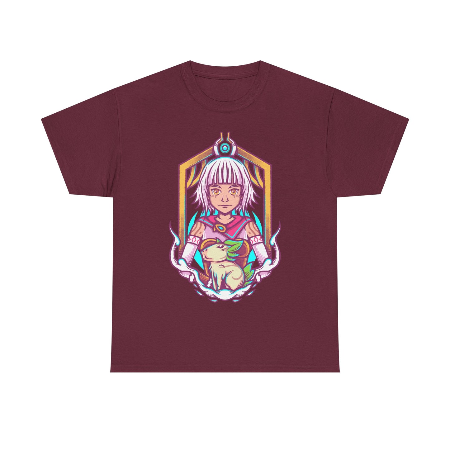 Juno and Cabbage Alabaster Dawn t-shirt inspired by the indie action RPG video game from the creators of CrossCode.